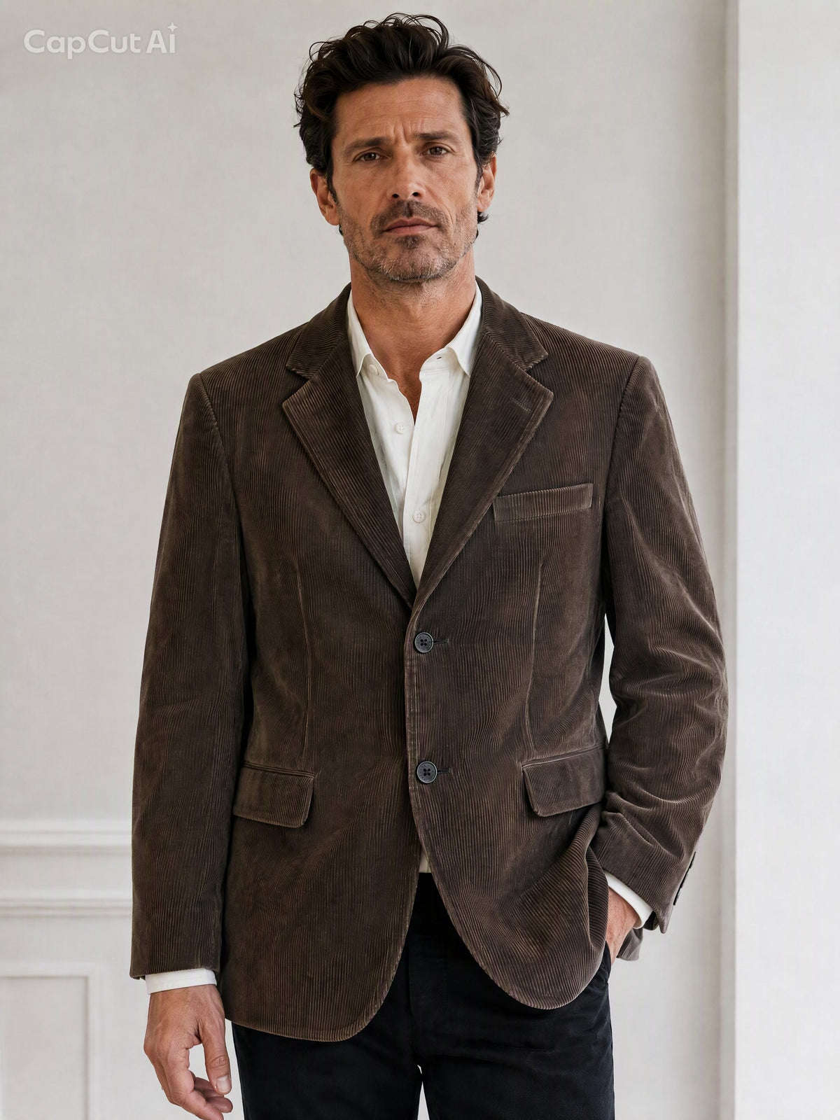 Veste blazer homme Matinique en velours côtelé marron 52 (L) #0302 Homme