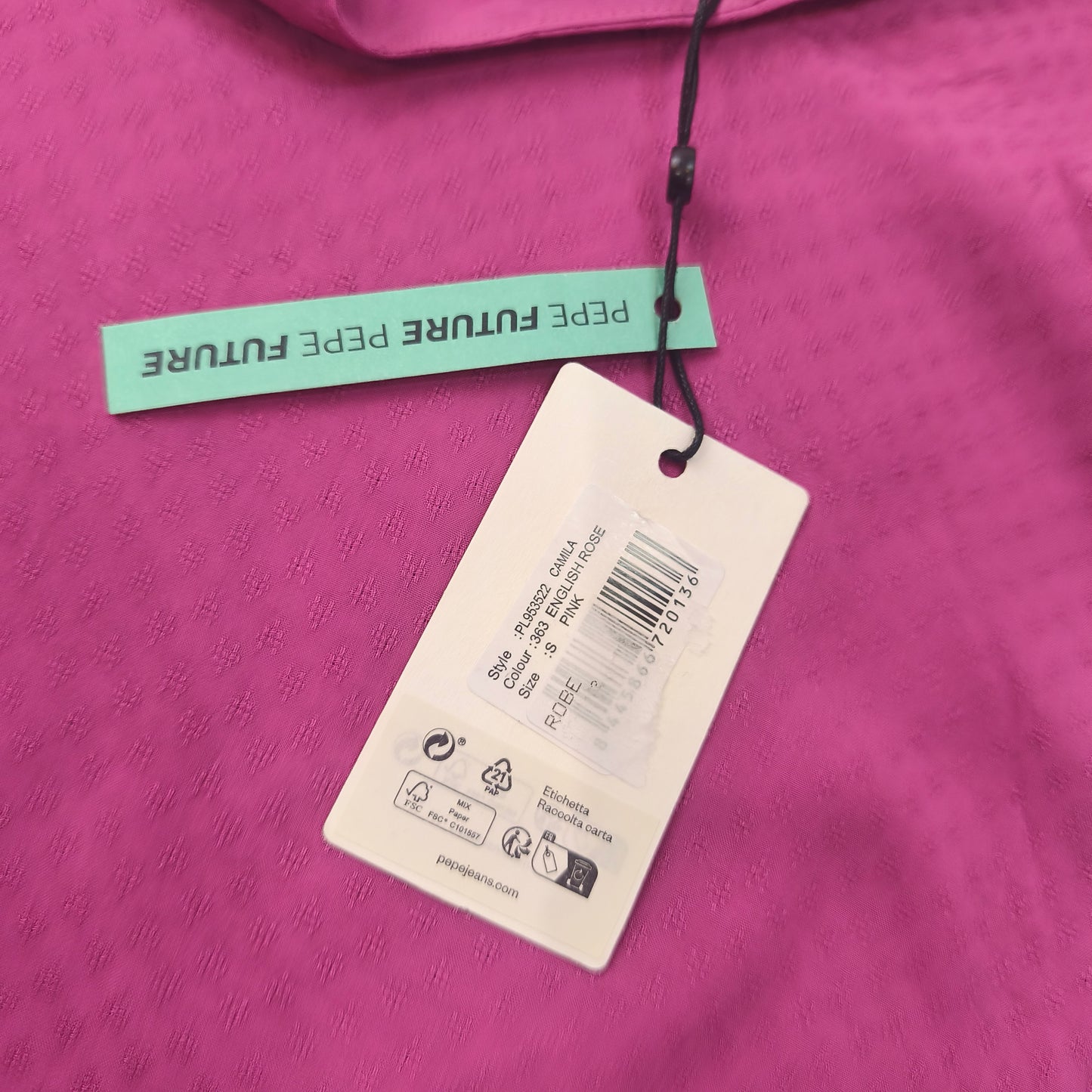 Robe femme rose Pepe Jeans Neuve modèle Camila Taille S