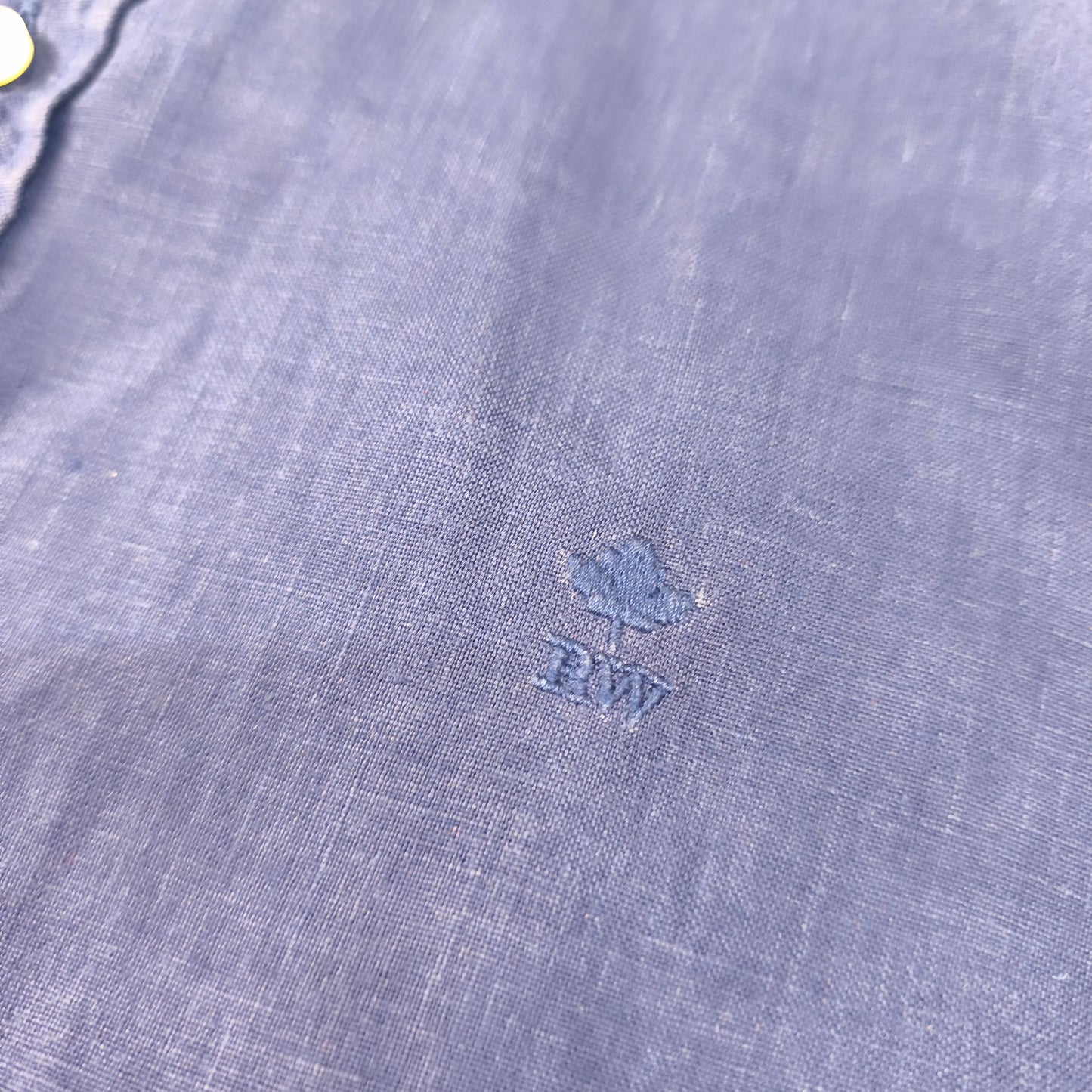 Chemise Homme 100% Lin River Woods Bleu Roi Taille S / M Tight Fit Homme #0250