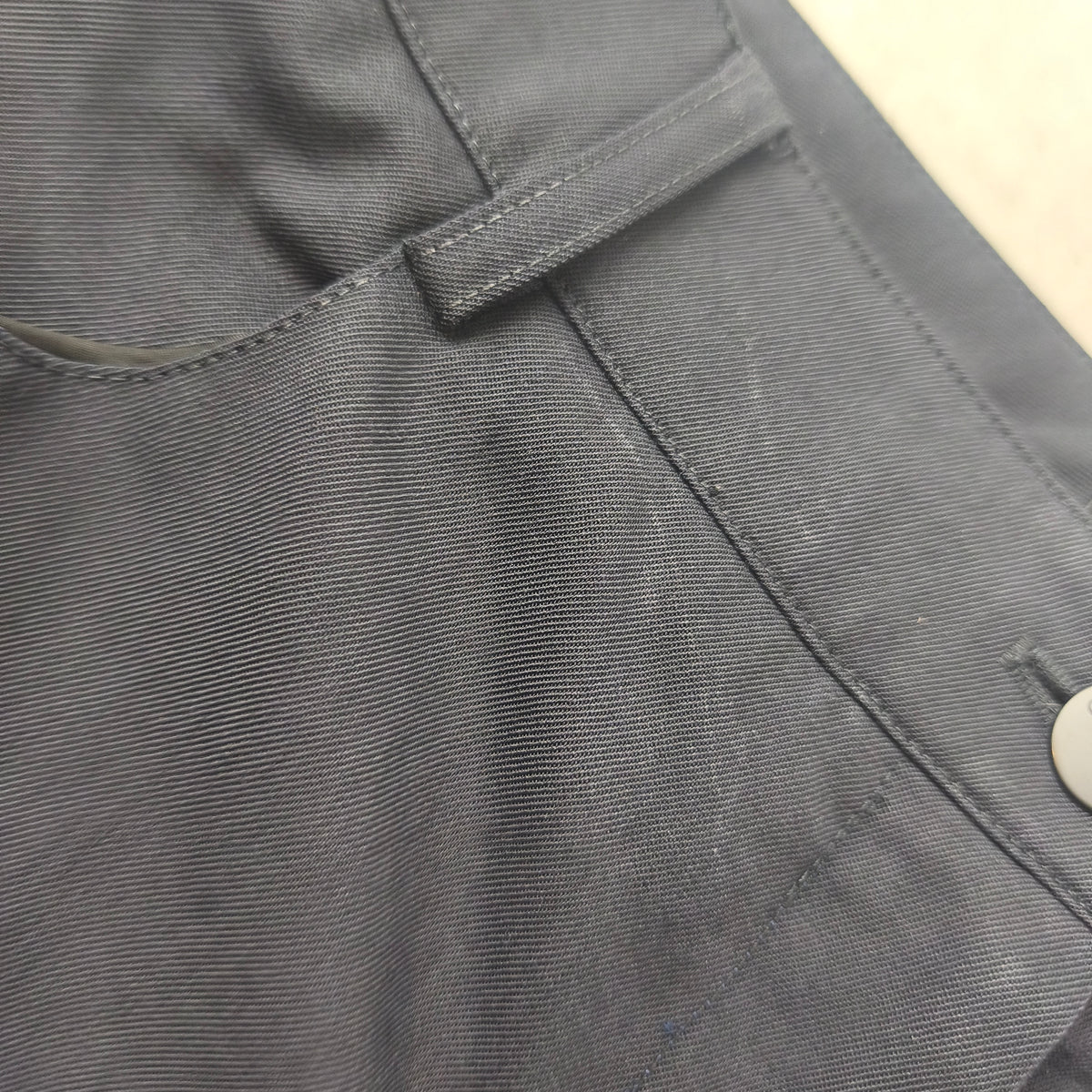 Pantalon de Tailleur Chanel Vintage Laine Noir Bleu T40  Tapered Luxury #0301 Femme