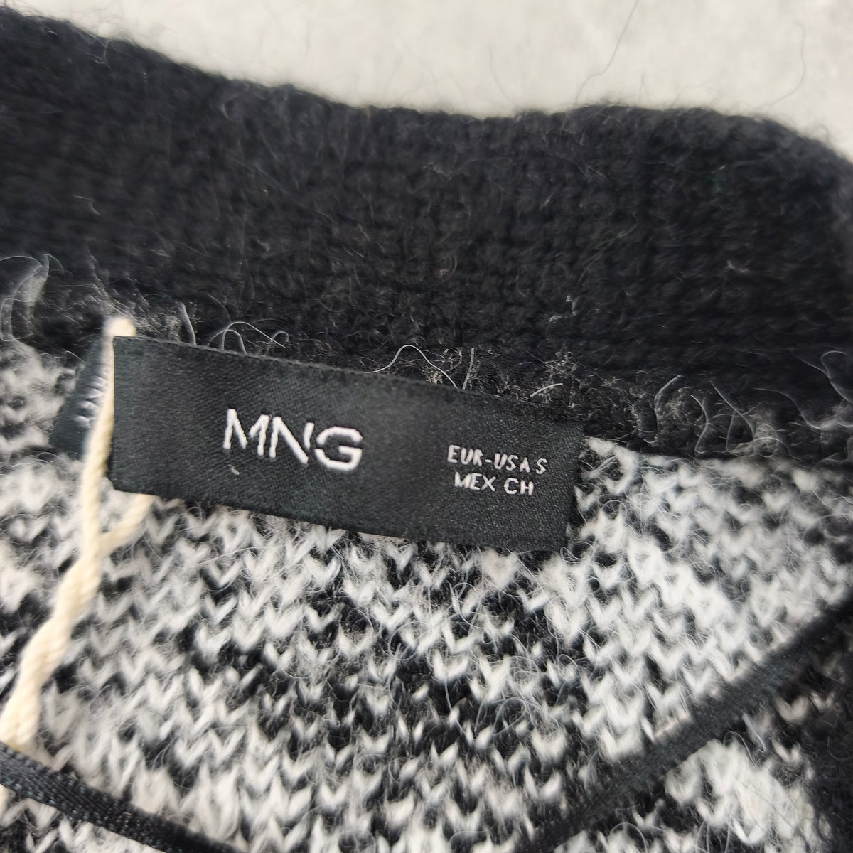 Cardigan oversize Mango à motif pied-de-poule Femme - Taille S (Coupe ample) #0295