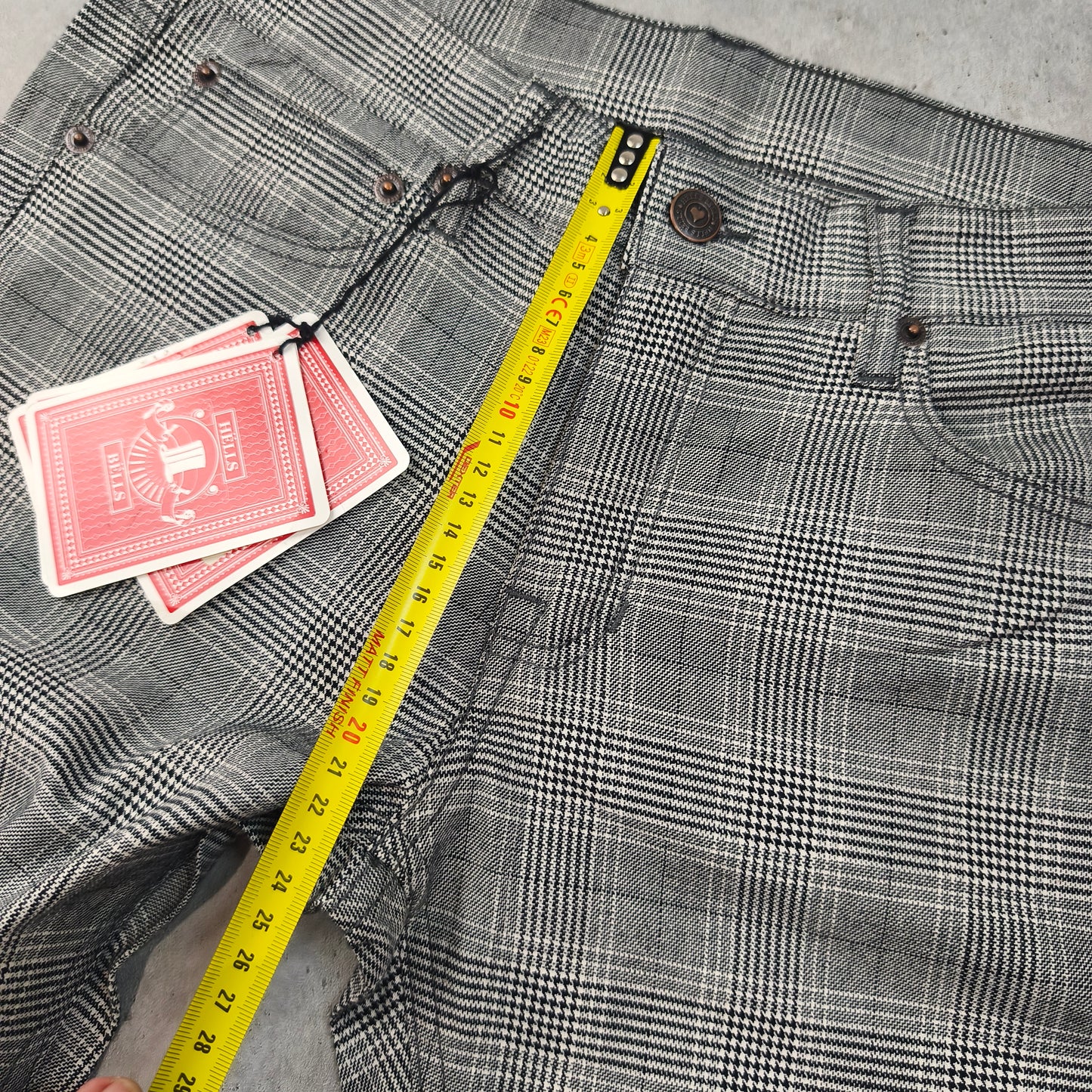 Pantalon Hells Bells Modèle Bridge Grey Carreaux Rétro Vintage femme #0251