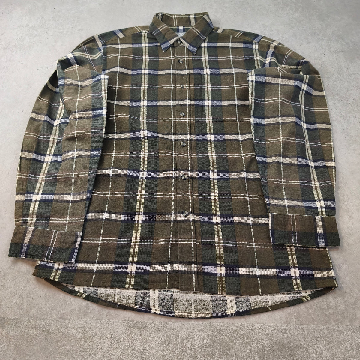 Chemise vintage en flanelle de travail LMA (modèle Ardennes) Homme - Taille L #0295