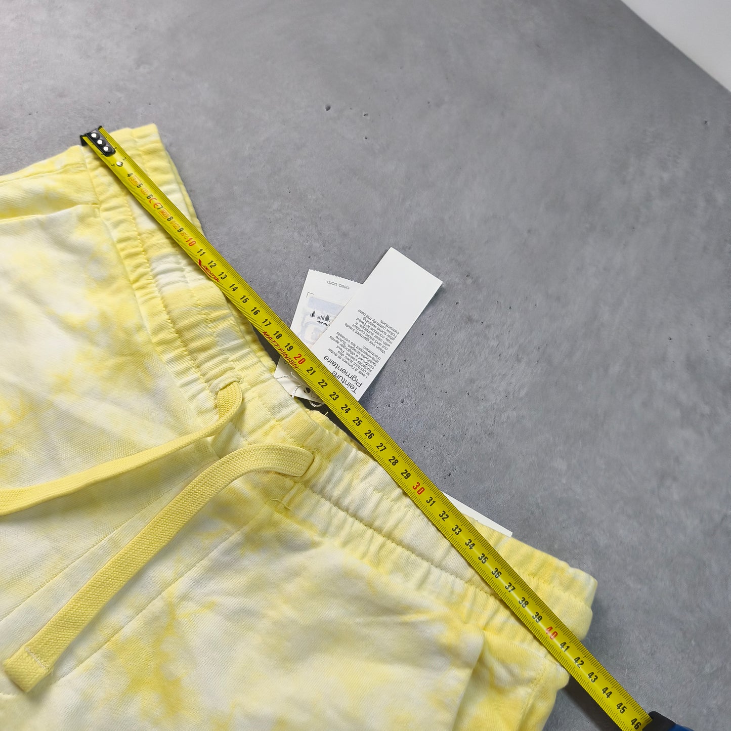Bermuda en molleton Celio Tie & Dye Jaune - Taille M homme