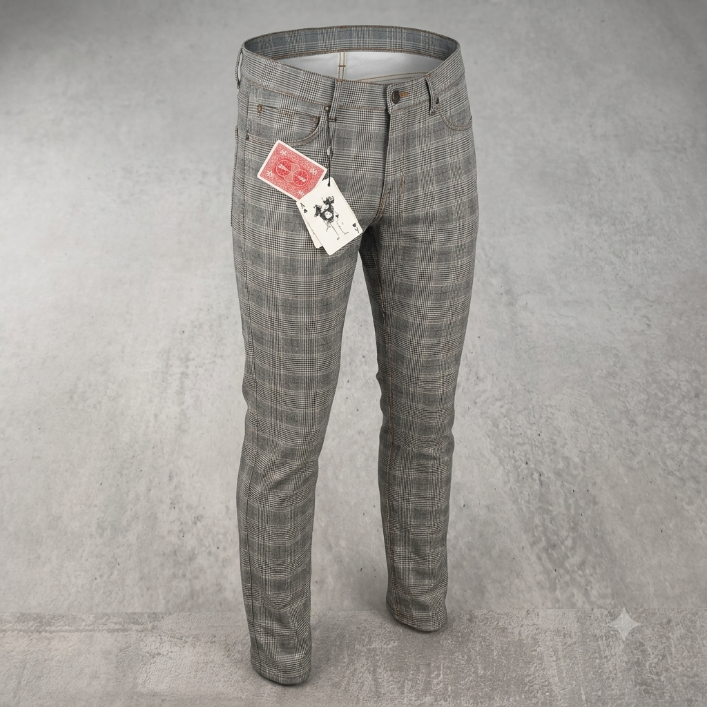 Pantalon Hells Bells Modèle Bridge Grey Carreaux Rétro Vintage femme #0251