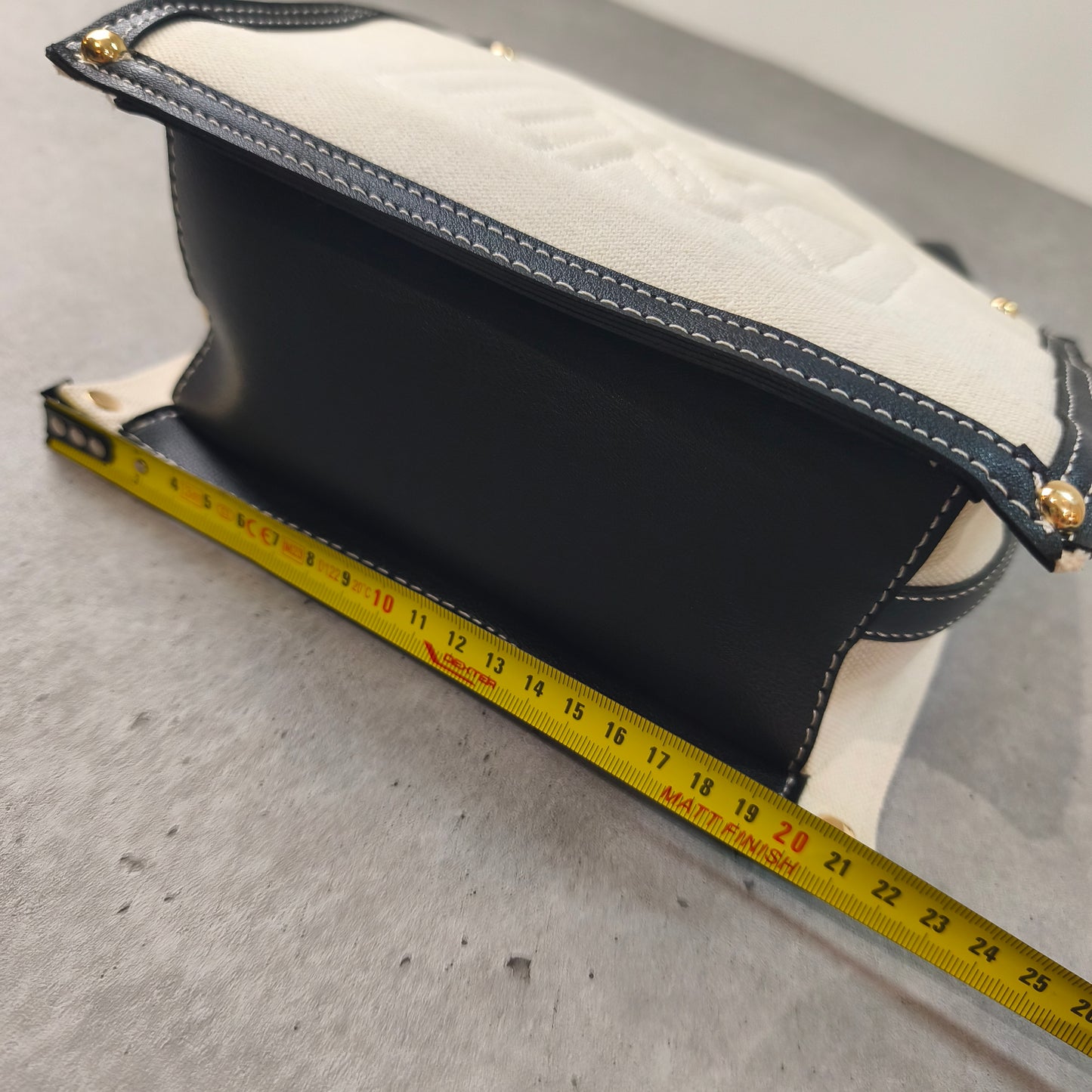 Sac à Main Cabas Manoukian Studio Écru et Noir Bandoulière #0280