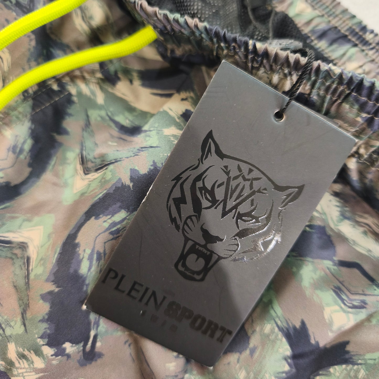 Short de bain Plein Sport camouflage militaire taille XXL boardshort fluo #0234 homme