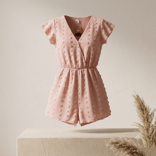 Combishort femme rose poudré plumetis Main Strip taille M femme