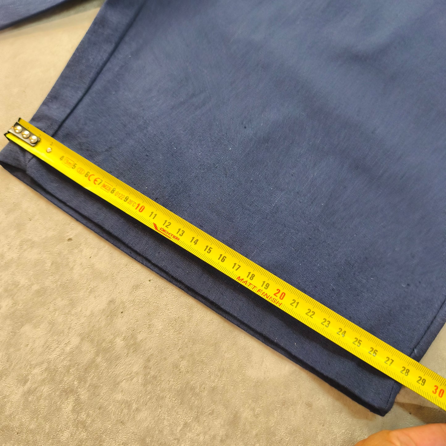 Bermuda Homme Gentleman Farmer Bleu Marine Coton Lin Taille W38  FR48