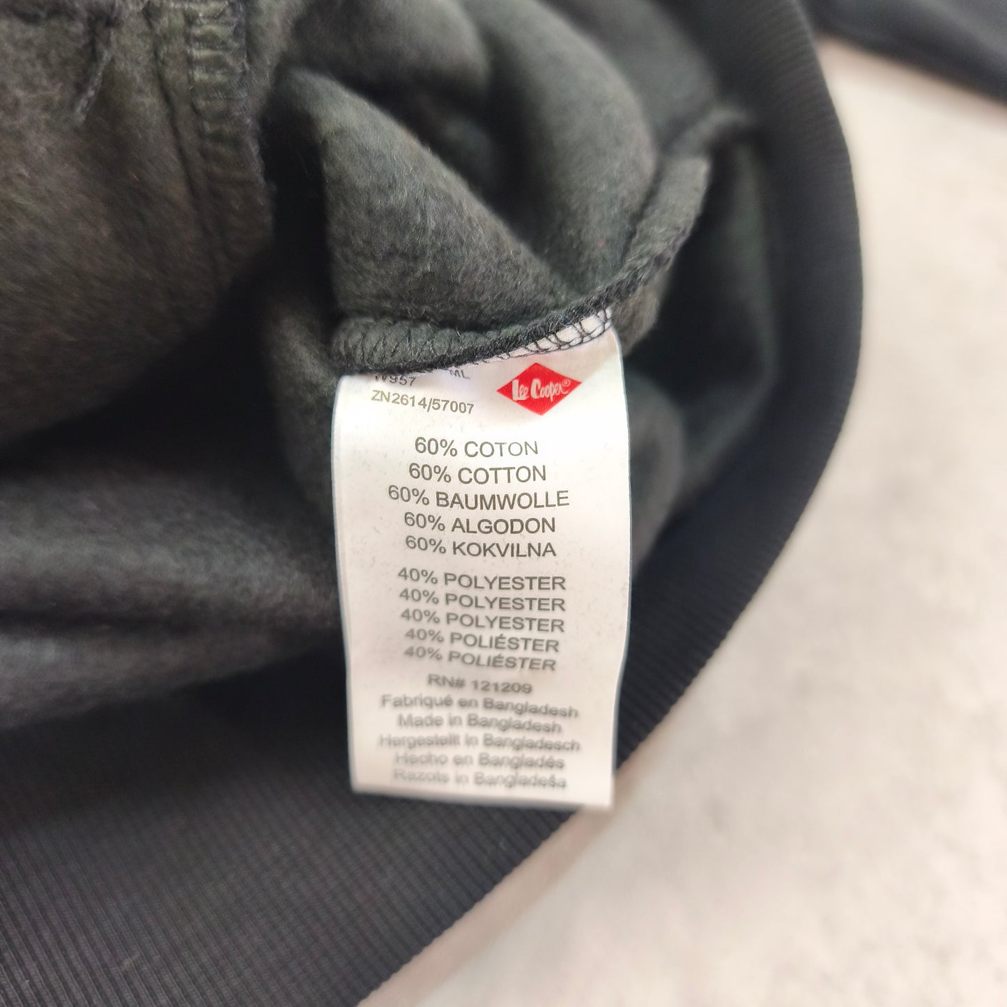 Veste Teddy Lee Cooper Originals Noire très Oversize XL (Convient 2XL/3XL)  homme #0240