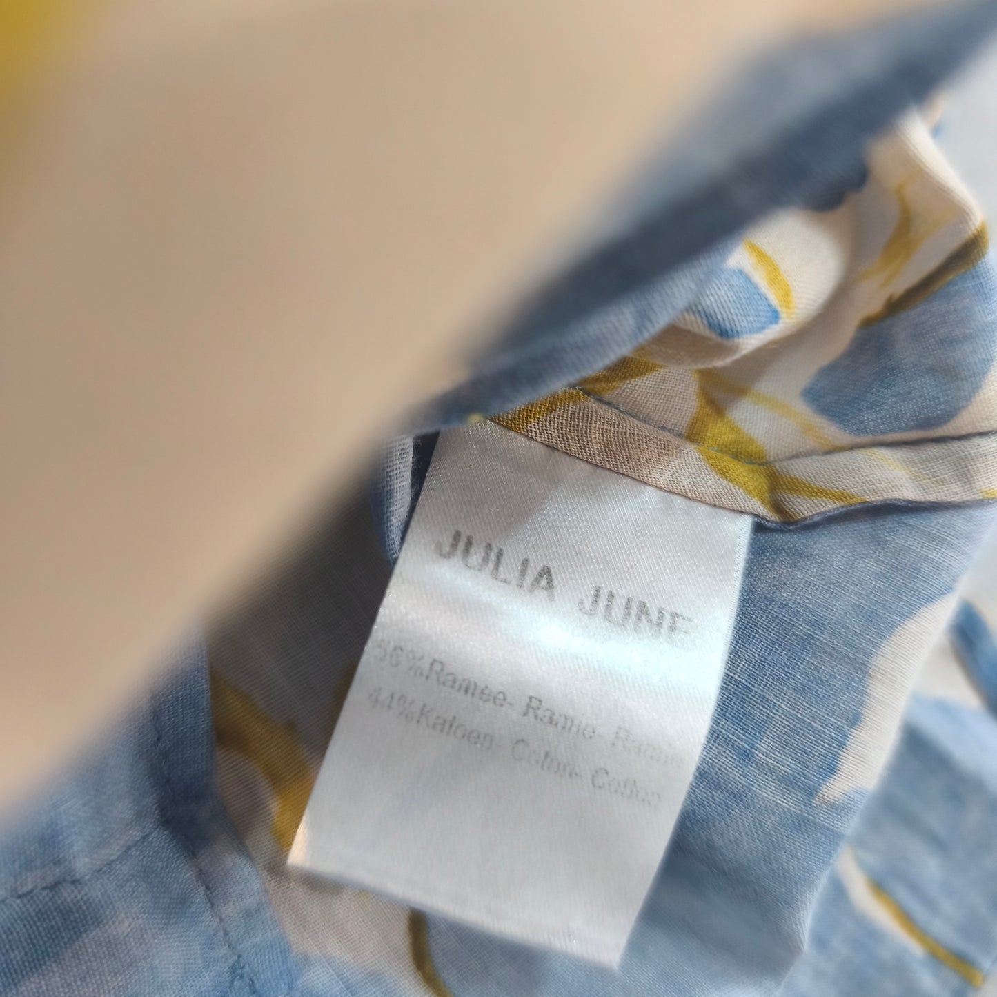Chemisier femme Julia June imprimé floral bleu - Taille 36 (S) #0250