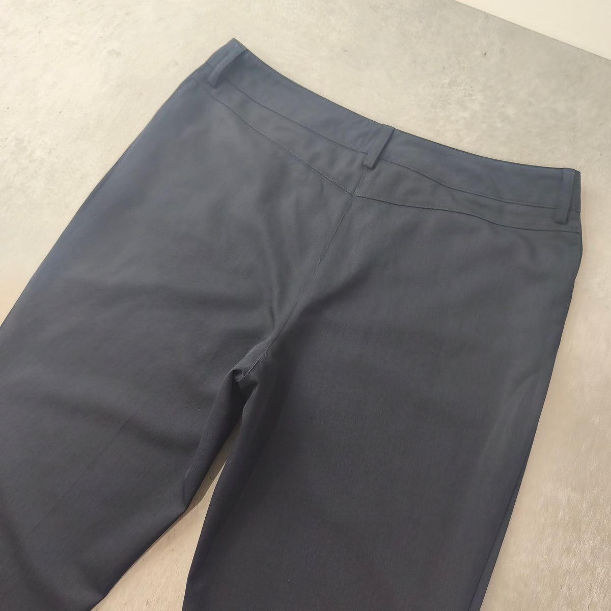 Pantalon de Tailleur Chanel Vintage Laine Noir Bleu T40  Tapered Luxury #0301 Femme