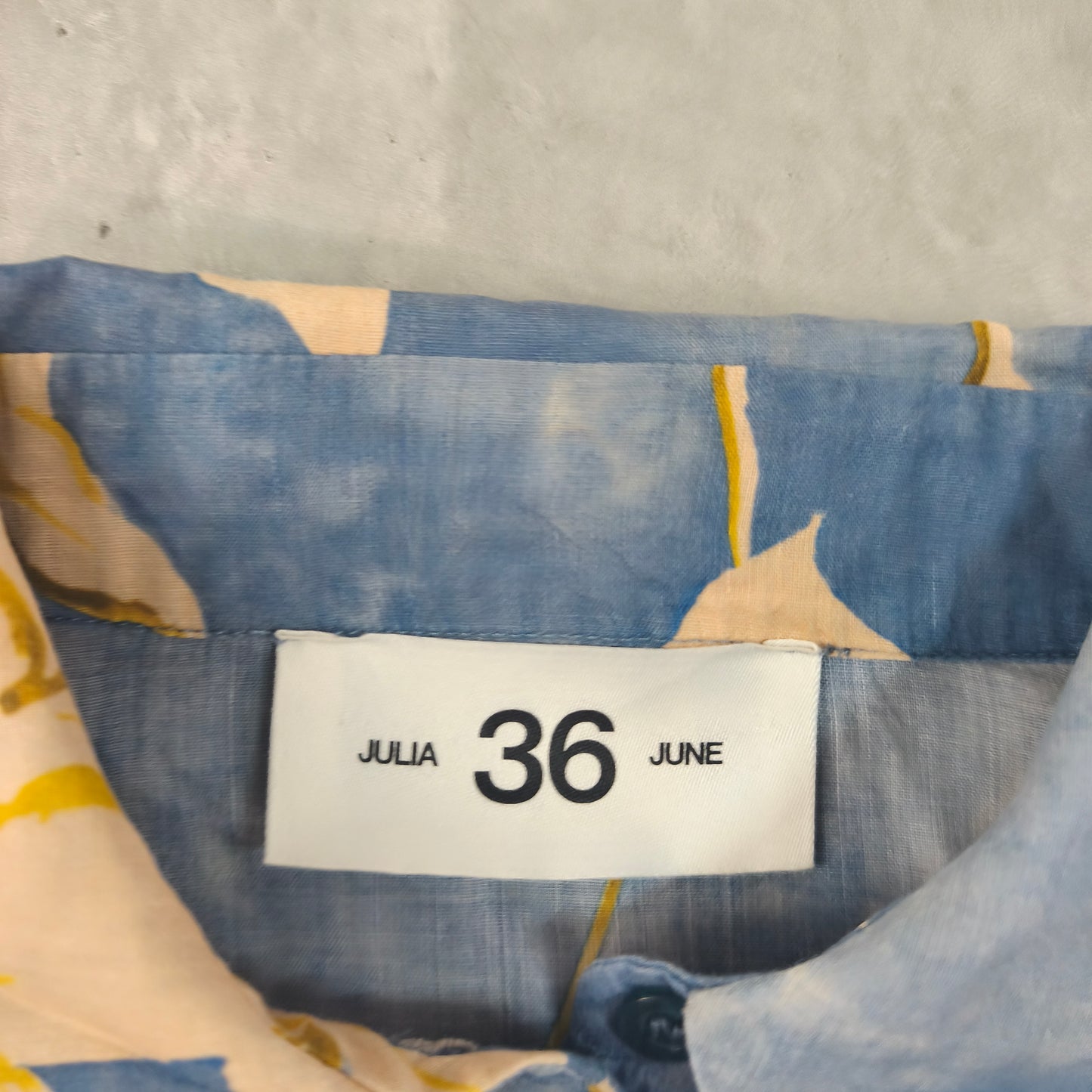 Chemisier femme Julia June imprimé floral bleu - Taille 36 (S) #0250