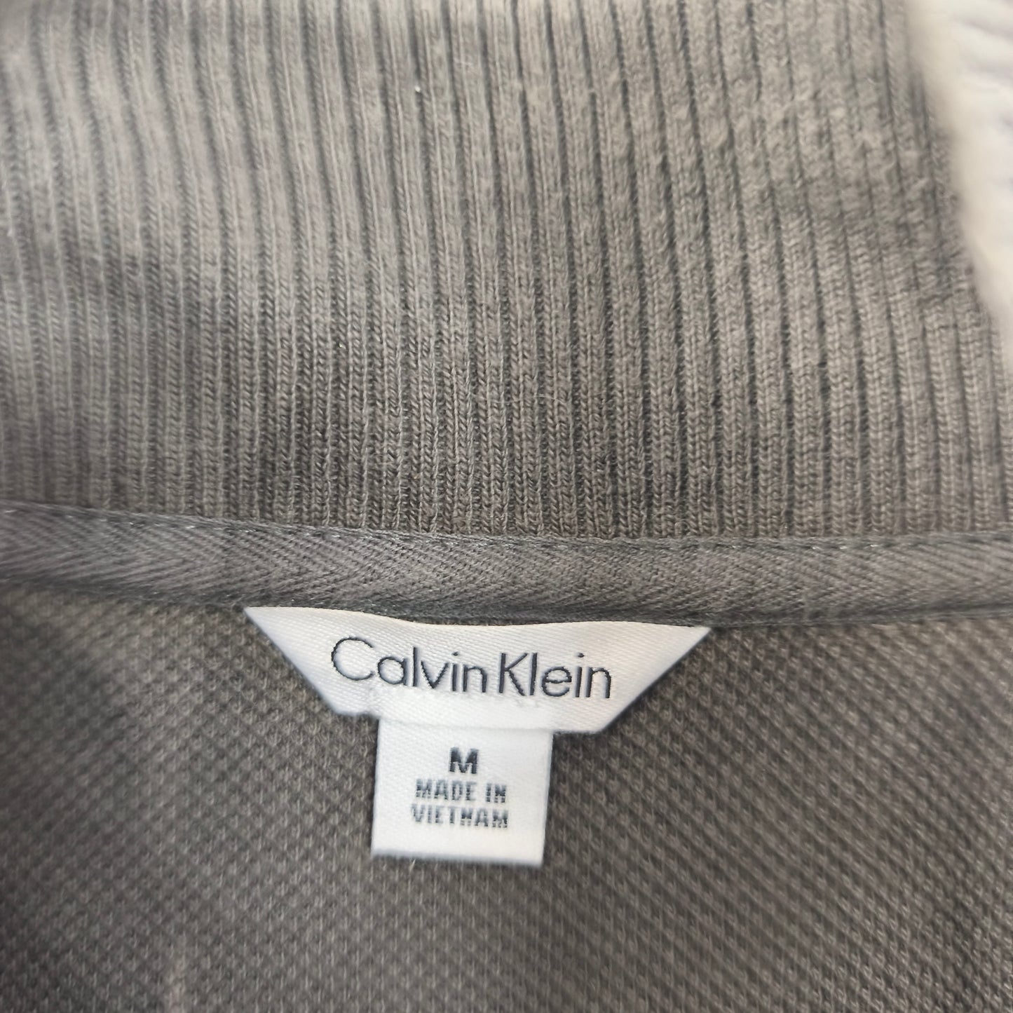 Veste Gilet Calvin Klein Kaki Taupe Coton - Taille M Homme #0112