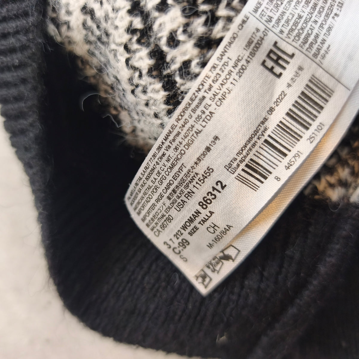 Cardigan oversize Mango à motif pied-de-poule Femme - Taille S (Coupe ample) #0295