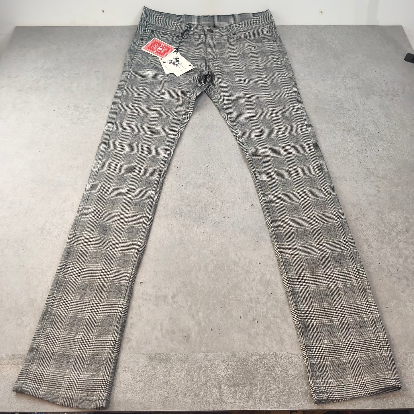 Pantalon Hells Bells Modèle Bridge Grey Carreaux Rétro Vintage femme #0251
