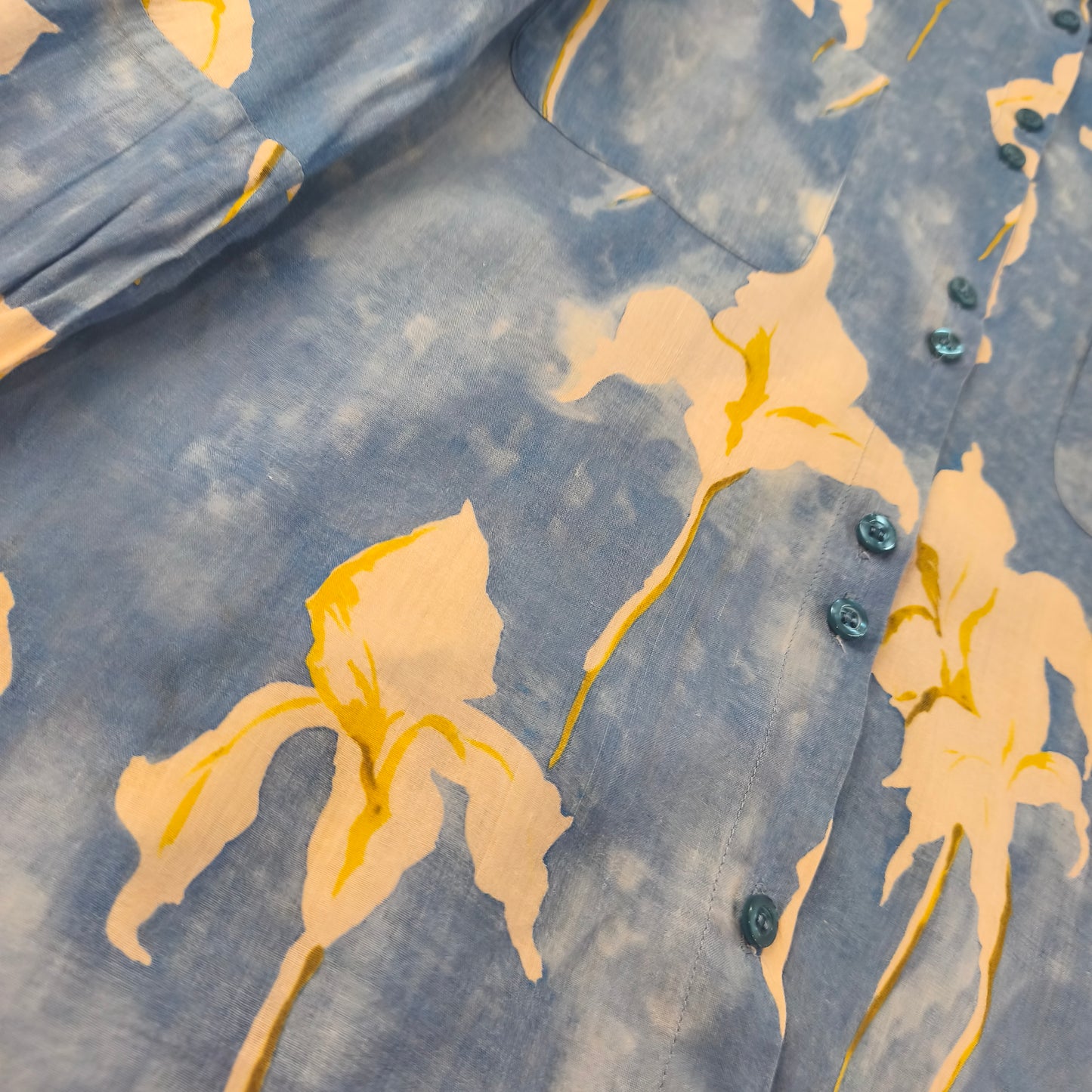 Chemisier femme Julia June imprimé floral bleu - Taille 36 (S) #0250