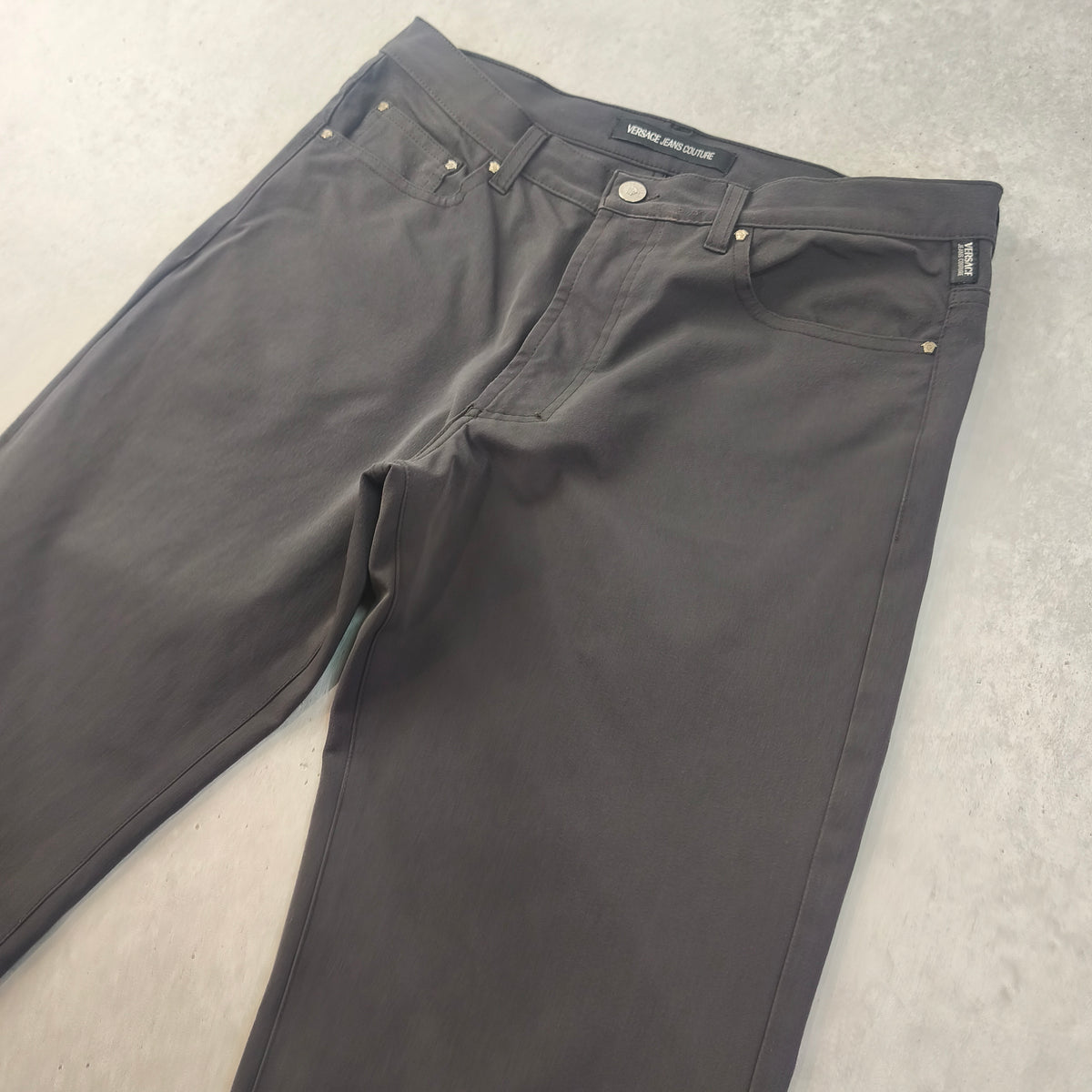 Pantalon Versace Jeans Couture Vintage Techwear Marron Reflets GrisW32 FR42 #0302 Homme