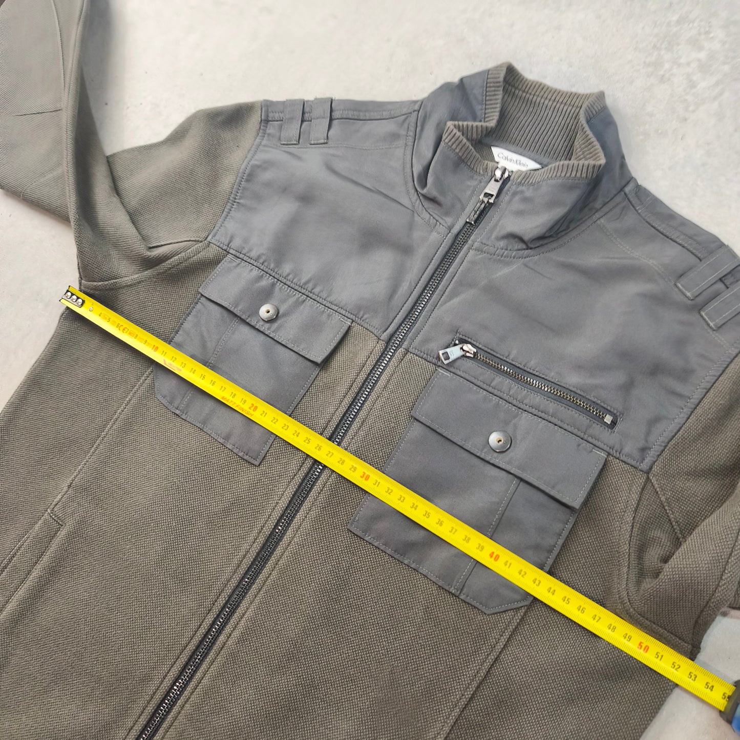 Veste Gilet Calvin Klein Kaki Taupe Coton - Taille M Homme #0112