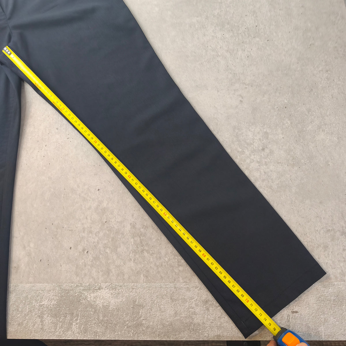 Pantalon de Tailleur Chanel Vintage Laine Noir Bleu T40  Tapered Luxury #0301 Femme