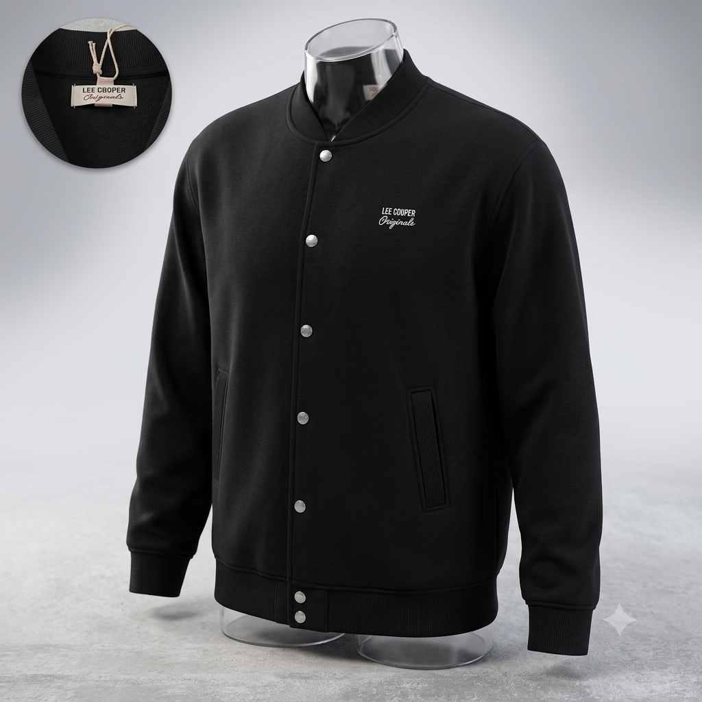 Veste Teddy Lee Cooper Originals Noire très Oversize XL (Convient 2XL/3XL)  homme #0240