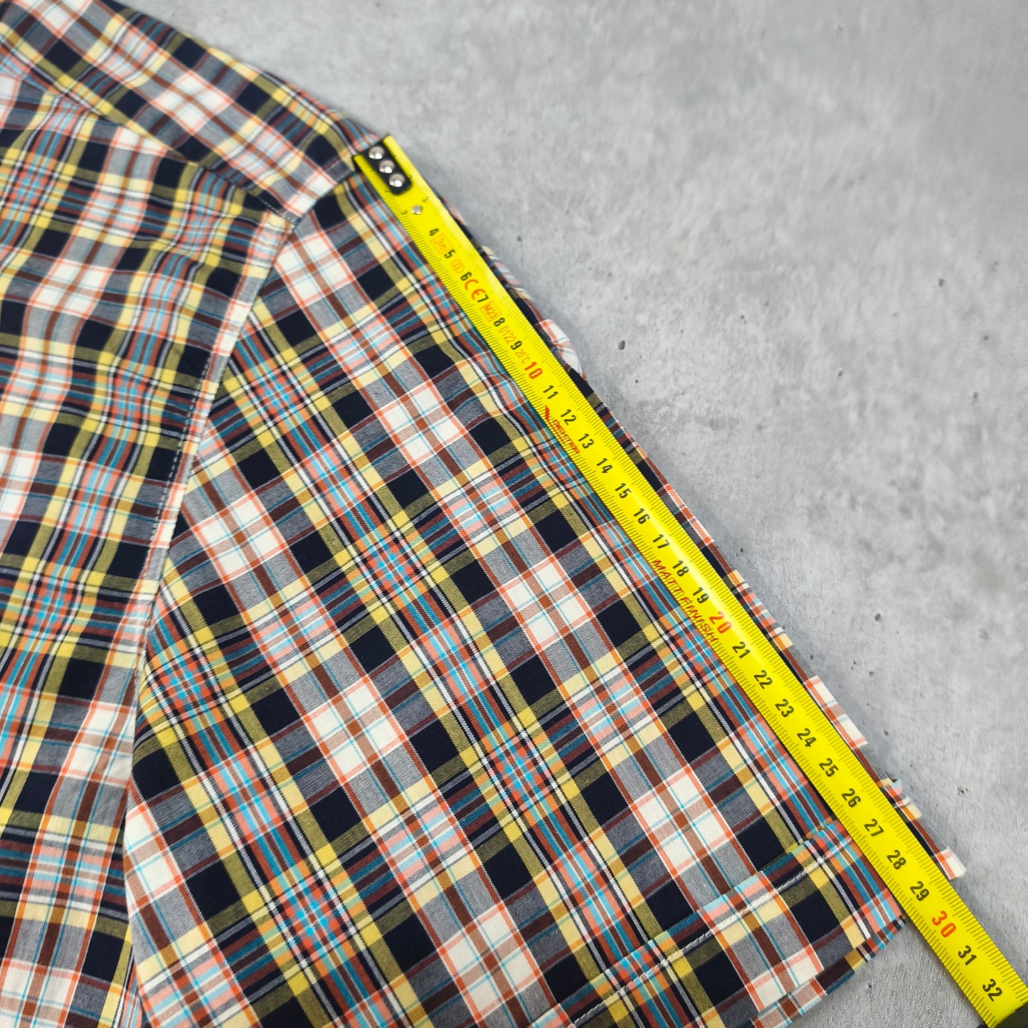 Chemise Homme Manches Courtes Carreaux Gianni Valli Taille XXL StyleCasual Vintage Homme #0250