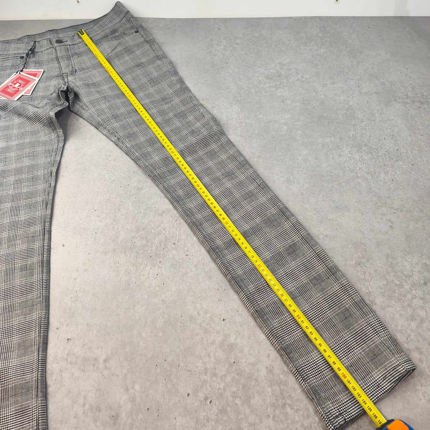Pantalon Hells Bells Modèle Bridge Grey Carreaux Rétro Vintage femme #0251