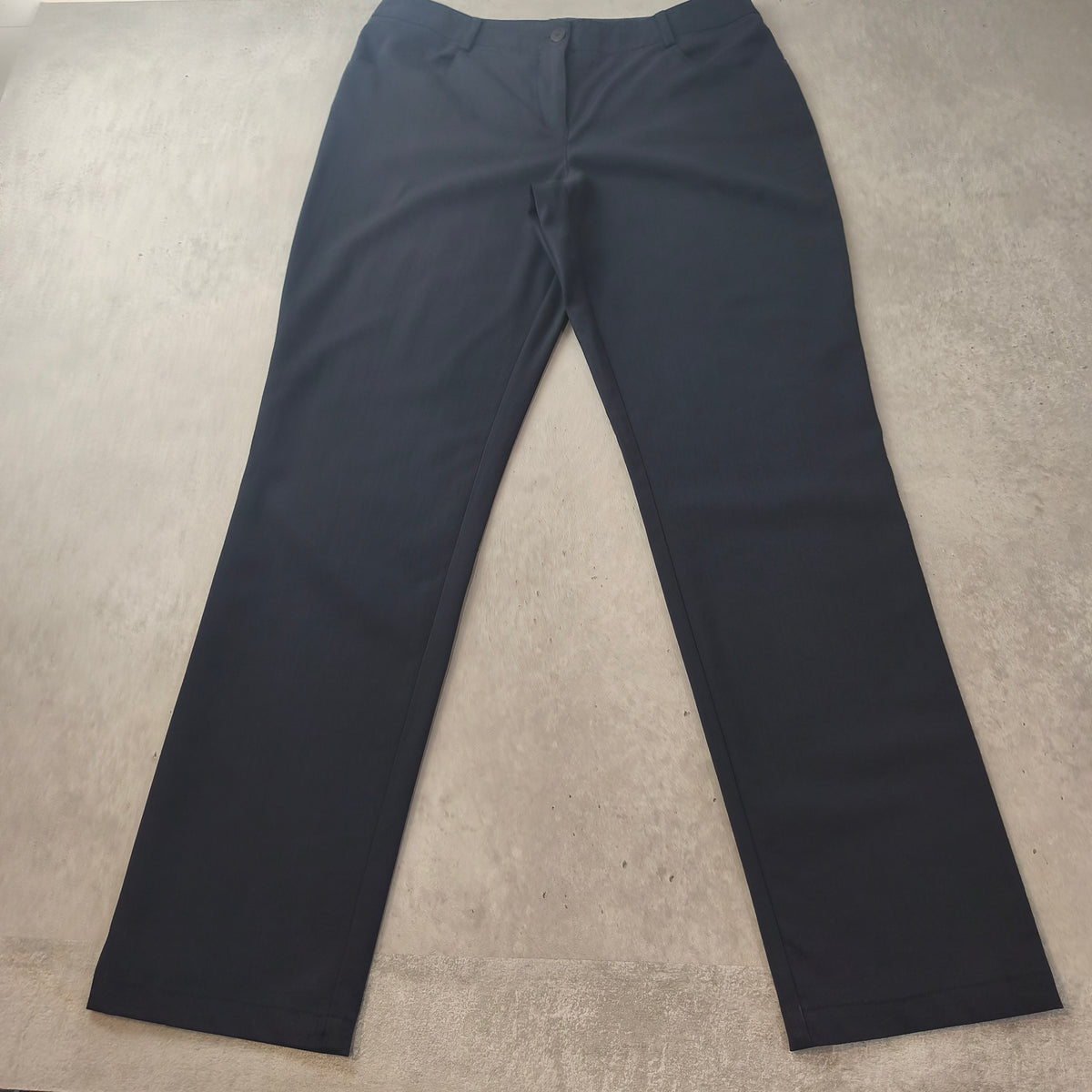 Pantalon de Tailleur Chanel Vintage Laine Noir Bleu T40  Tapered Luxury #0301 Femme