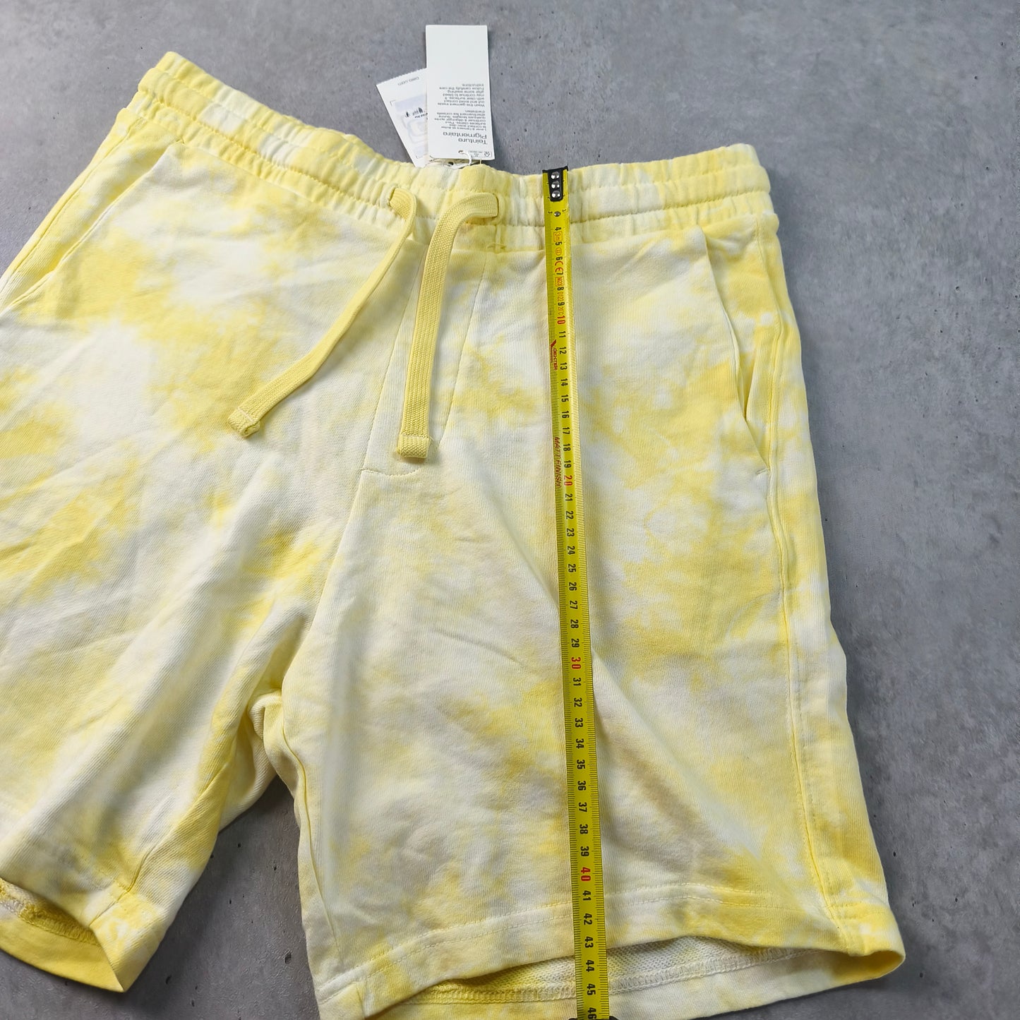 Bermuda en molleton Celio Tie & Dye Jaune - Taille M homme