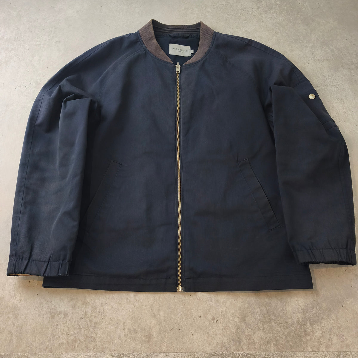 Blouson Homme Harrington Fin Velour by Nostalgi "Marc" Vintage Style  Taille M #0302