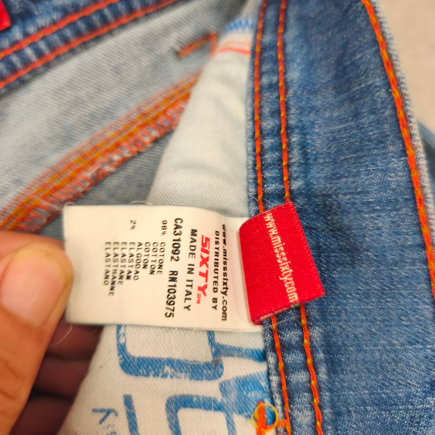 Jean Miss Sixty Vintage Modèle Zuma Taille W30 Denim Rétro Italie Femme #0251