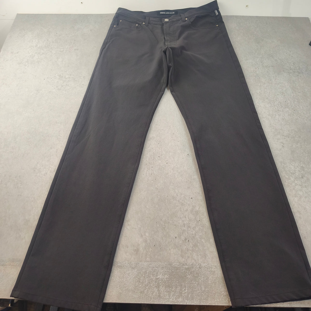 Pantalon Versace Jeans Couture Vintage Techwear Marron Reflets GrisW32 FR42 #0302 Homme