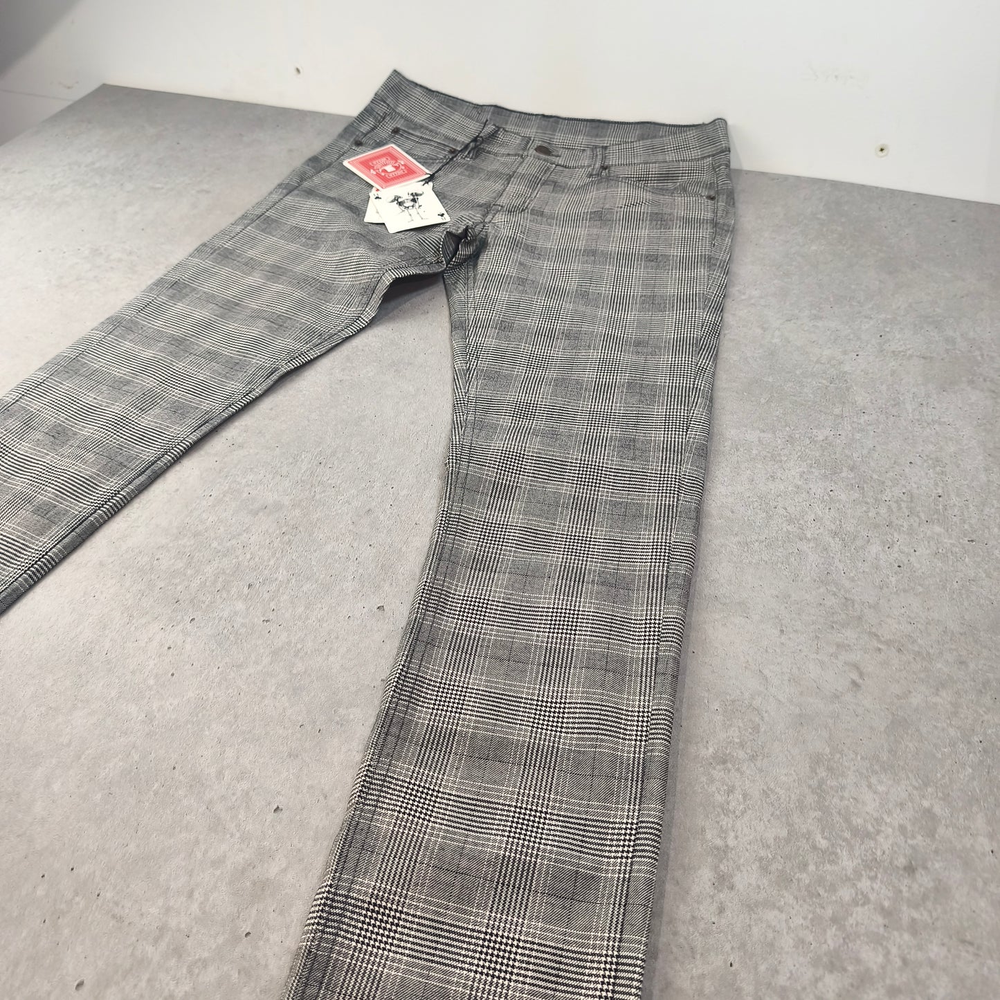 Pantalon Hells Bells Modèle Bridge Grey Carreaux Rétro Vintage femme #0251