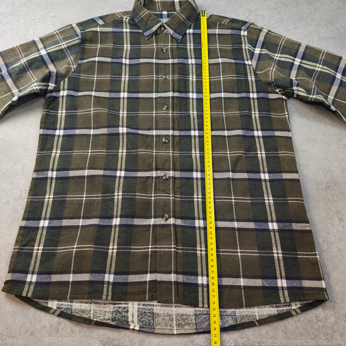 Chemise vintage en flanelle de travail LMA (modèle Ardennes) Homme - Taille L #0295