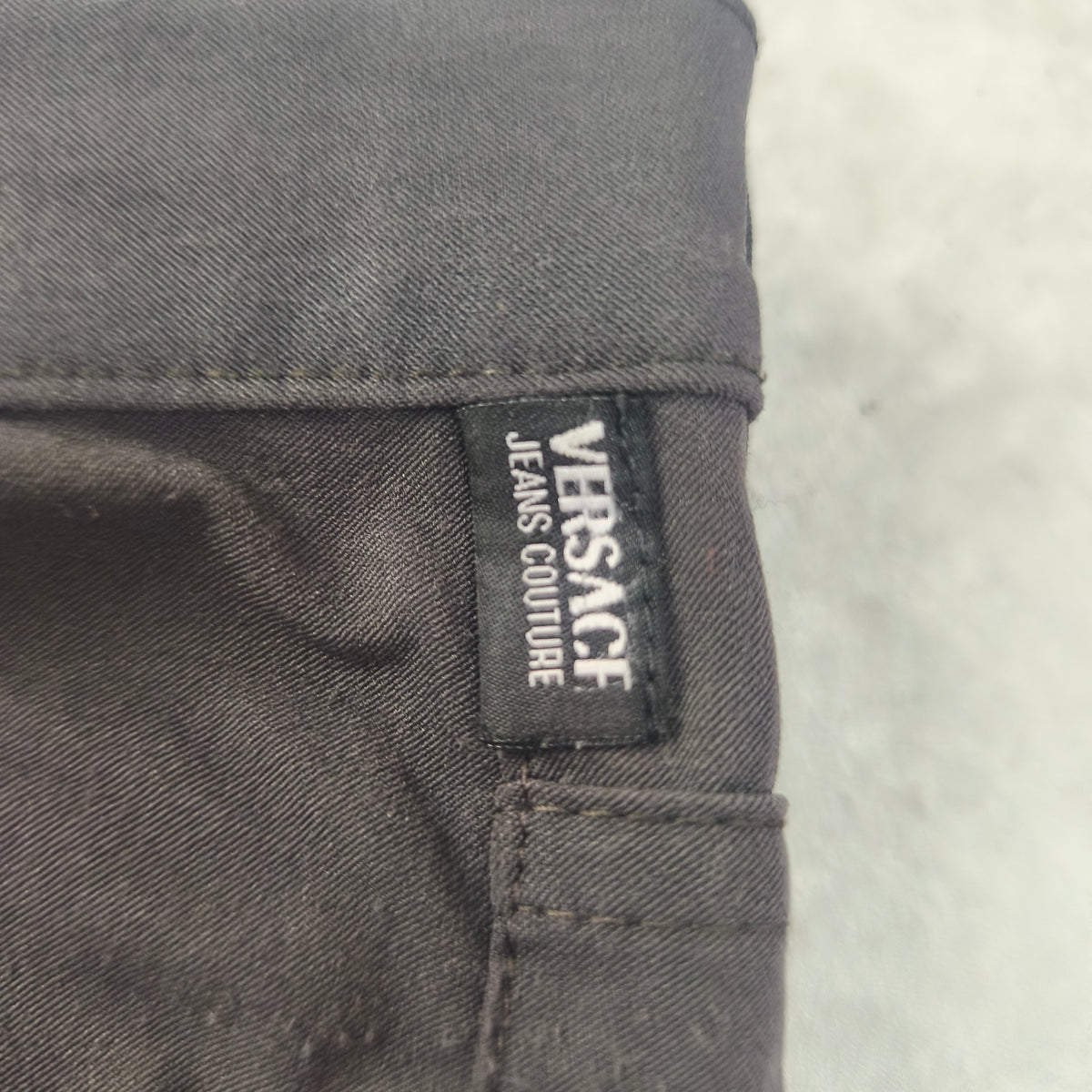 Pantalon Versace Jeans Couture Vintage Techwear Marron Reflets GrisW32 FR42 #0302 Homme