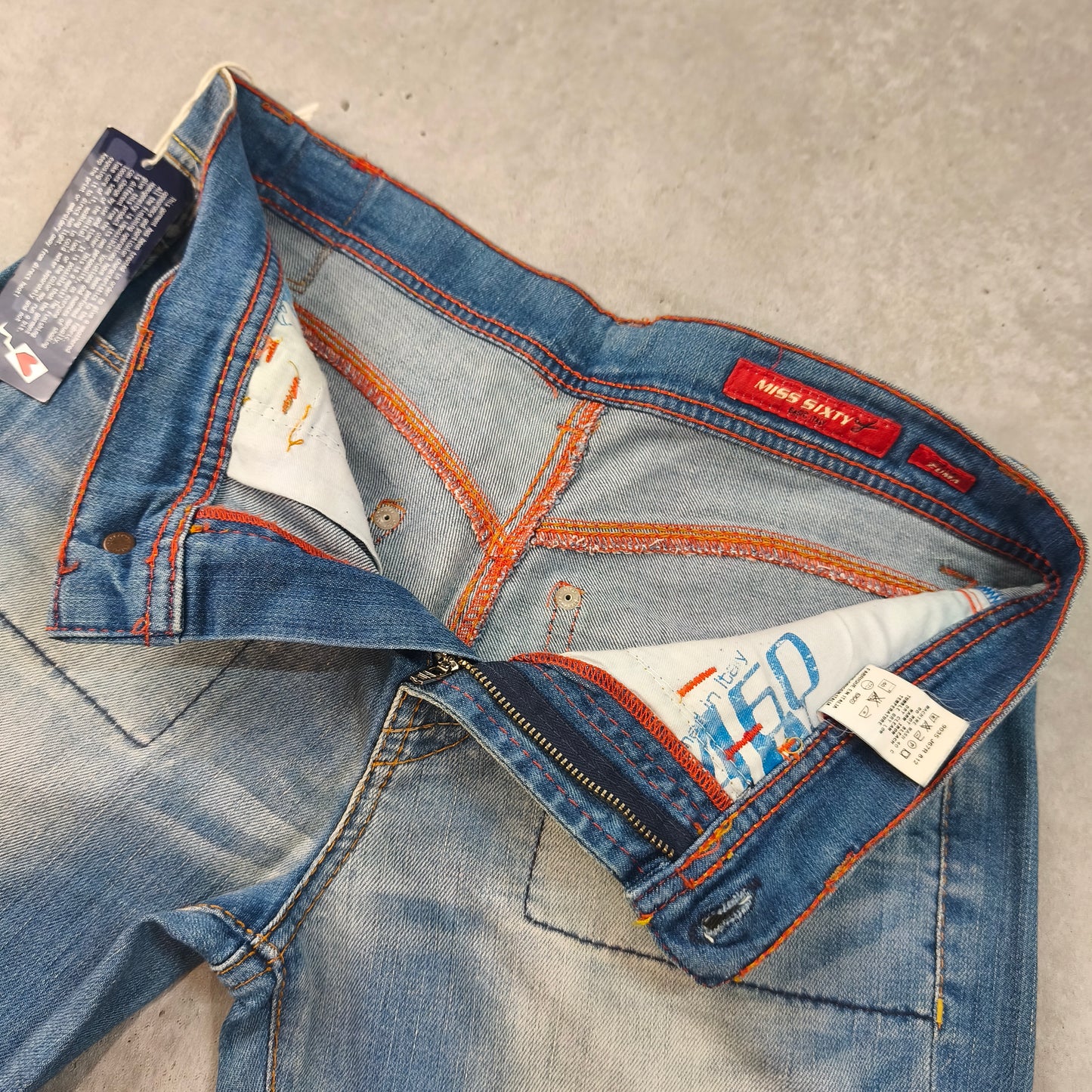 Jean Miss Sixty Vintage Modèle Zuma Taille W30 Denim Rétro Italie Femme #0251