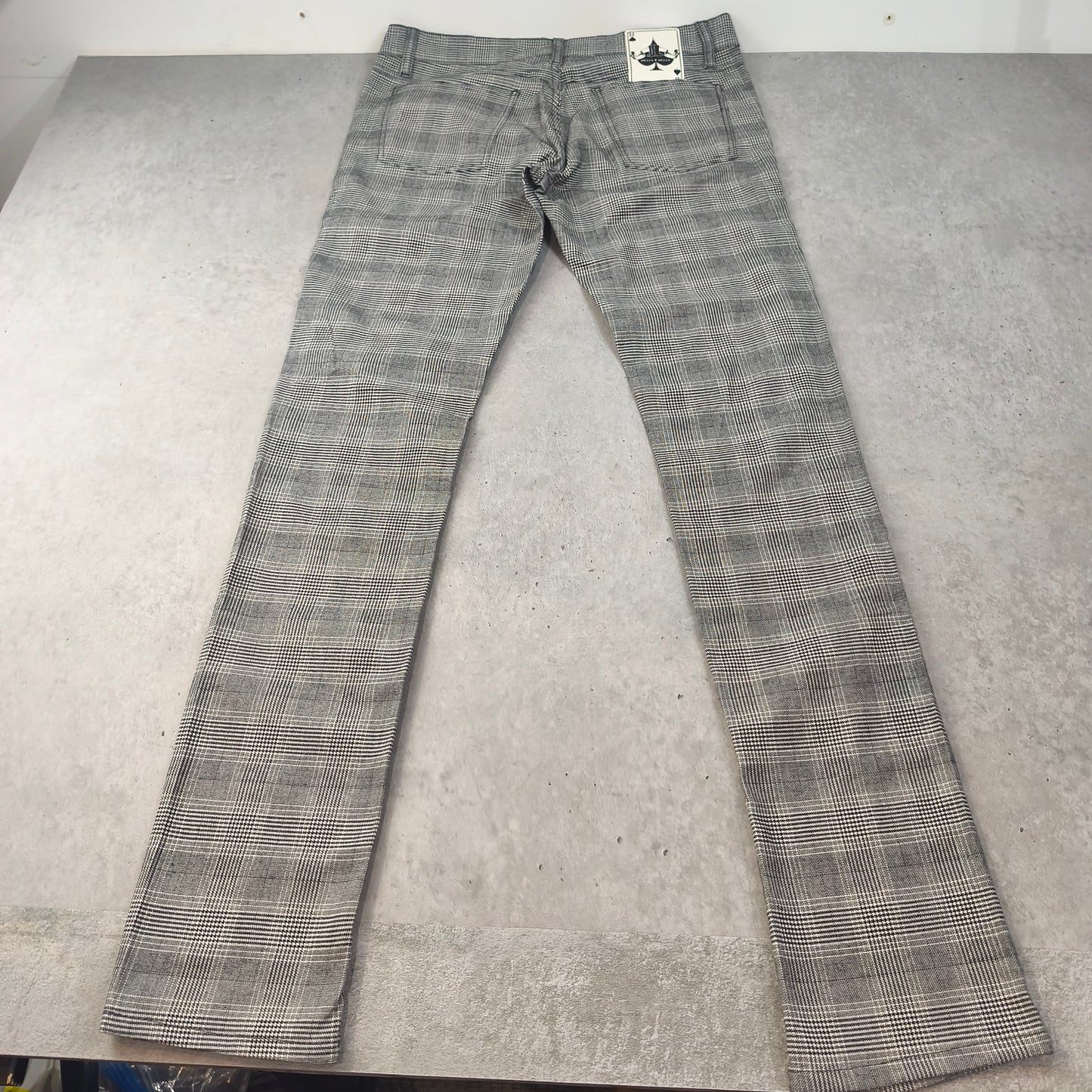 Pantalon Hells Bells Modèle Bridge Grey Carreaux Rétro Vintage femme #0251