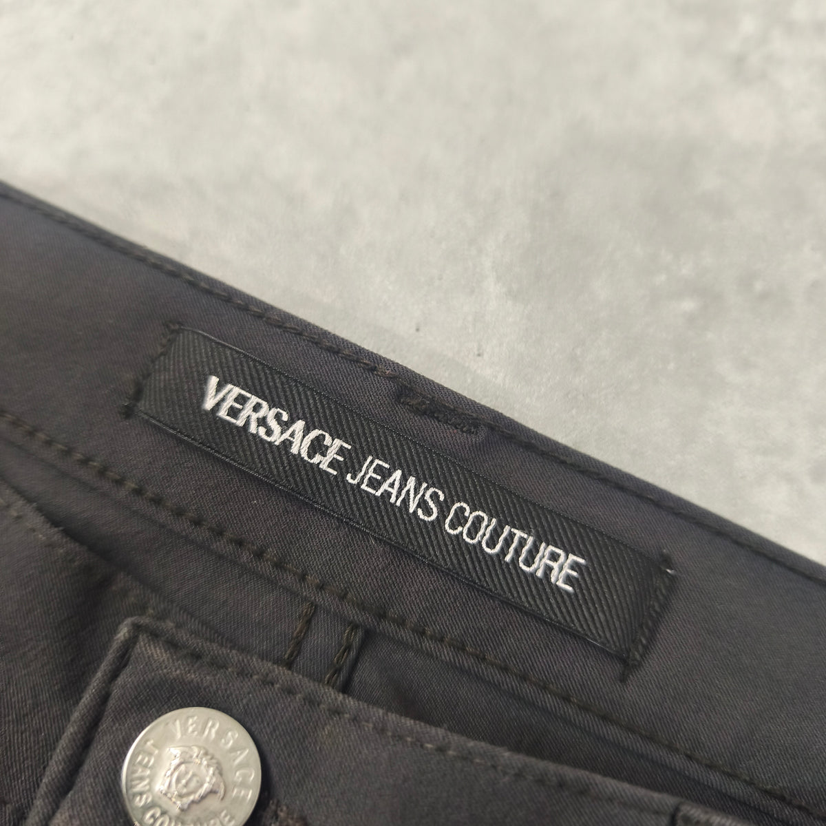 Pantalon Versace Jeans Couture Vintage Techwear Marron Reflets GrisW32 FR42 #0302 Homme