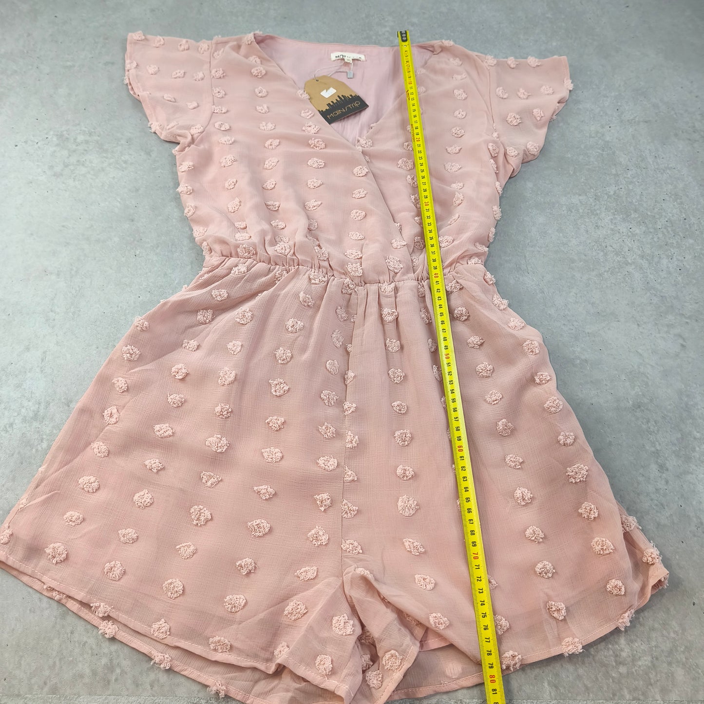 Combishort femme rose poudré plumetis Main Strip taille M femme