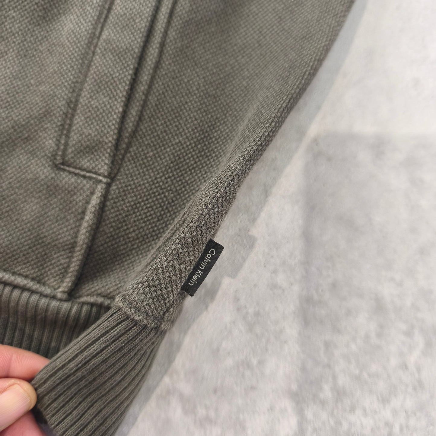 Veste Gilet Calvin Klein Kaki Taupe Coton - Taille M Homme #0112
