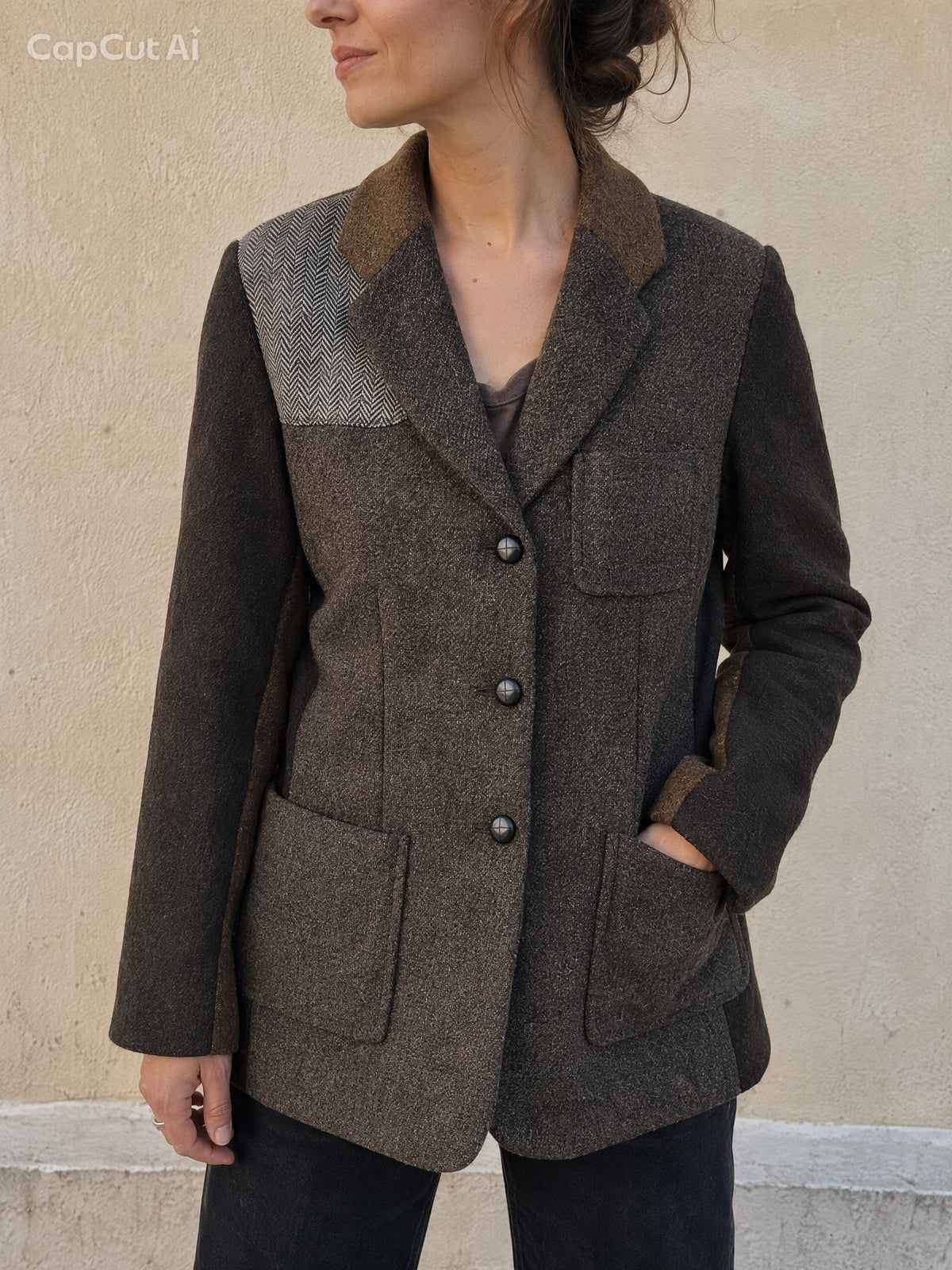 Veste blazer vintage laine style chasse Archie Pell by Bruphils 38 M #0302 Femme