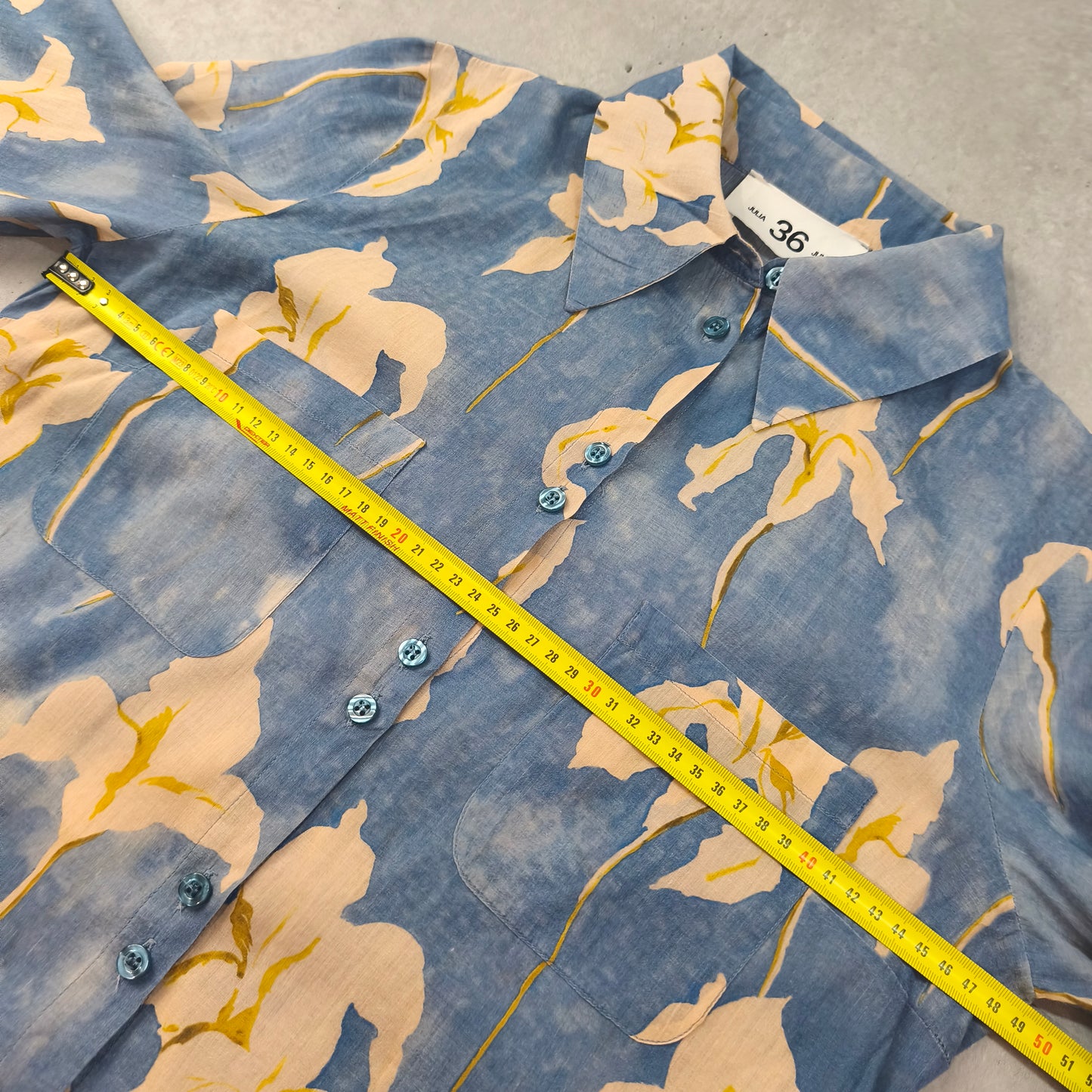 Chemisier femme Julia June imprimé floral bleu - Taille 36 (S) #0250