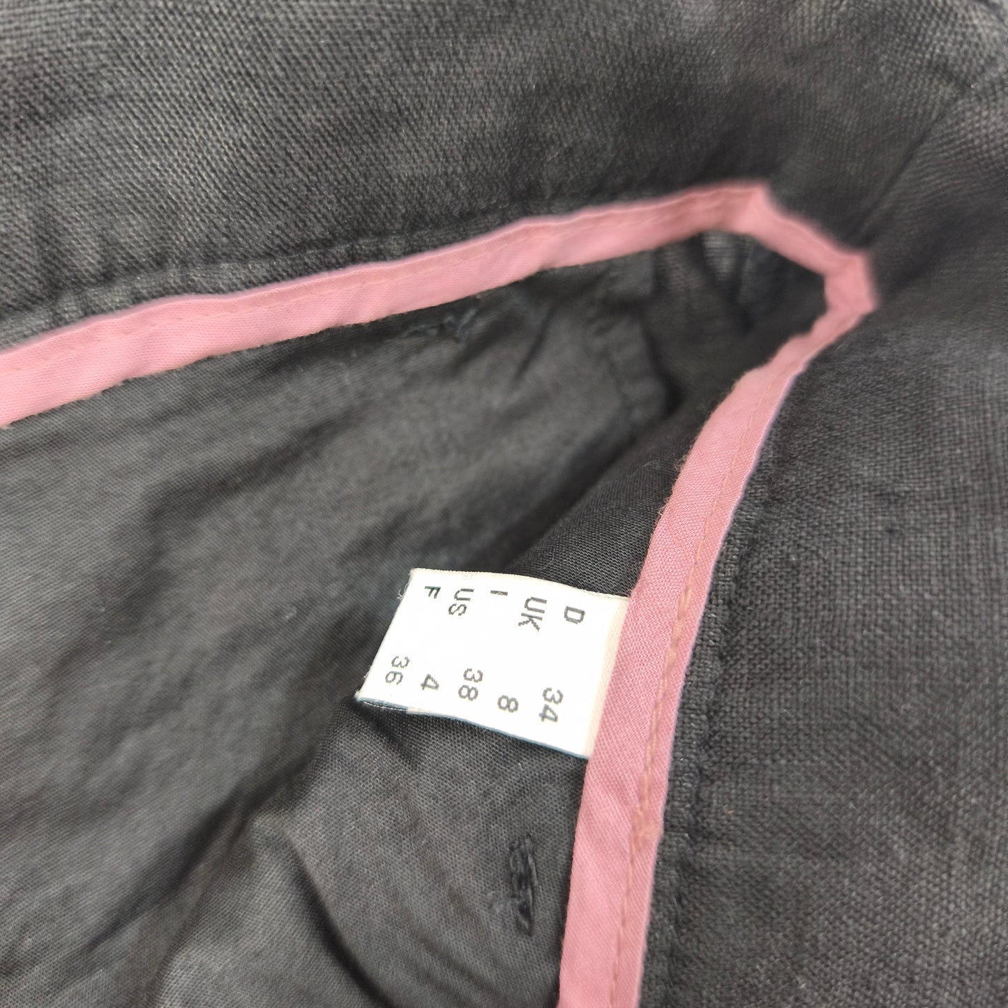 Jupe midi Esprit 100% lin gris foncé T36 femme