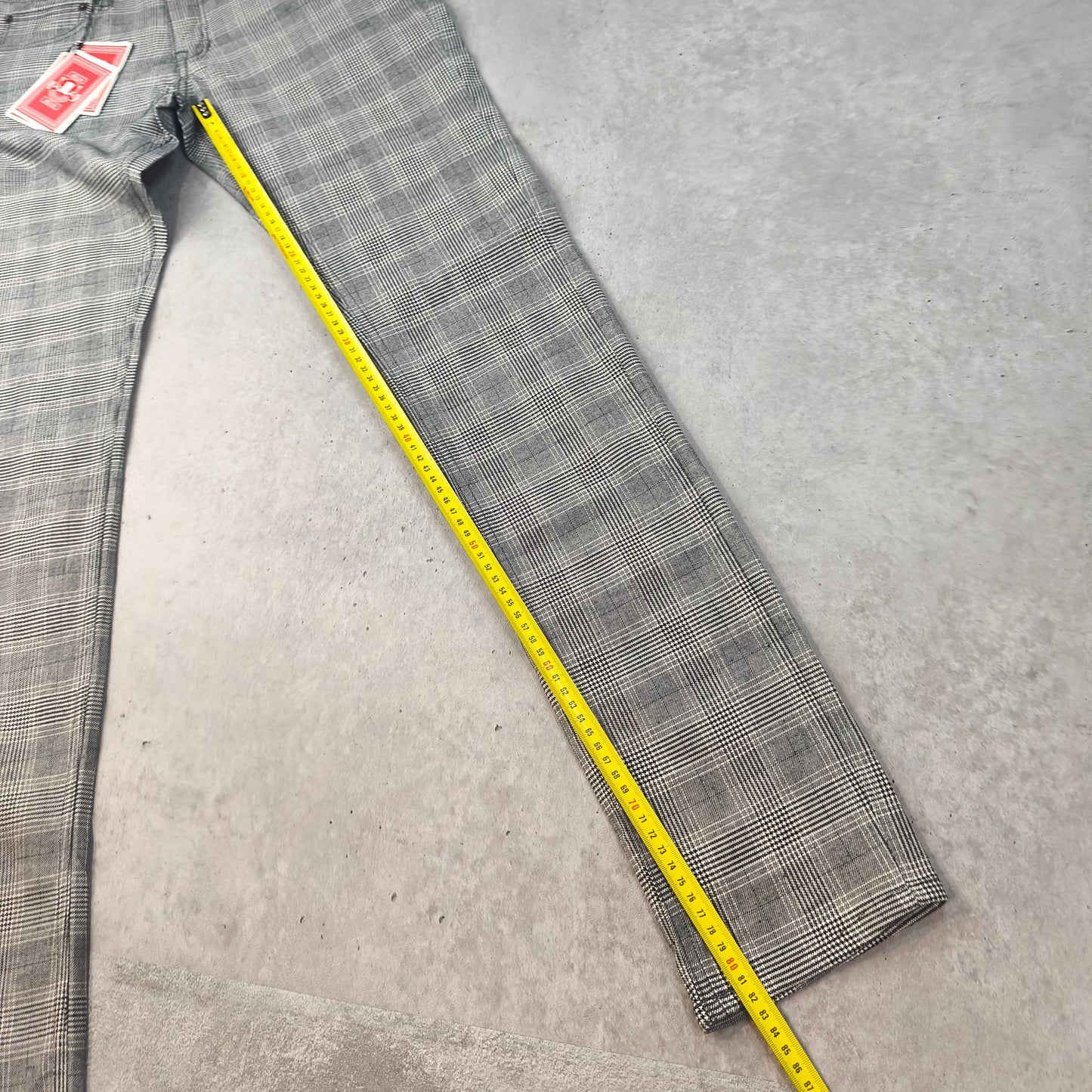 Pantalon Hells Bells Modèle Bridge Grey Carreaux Rétro Vintage femme #0251