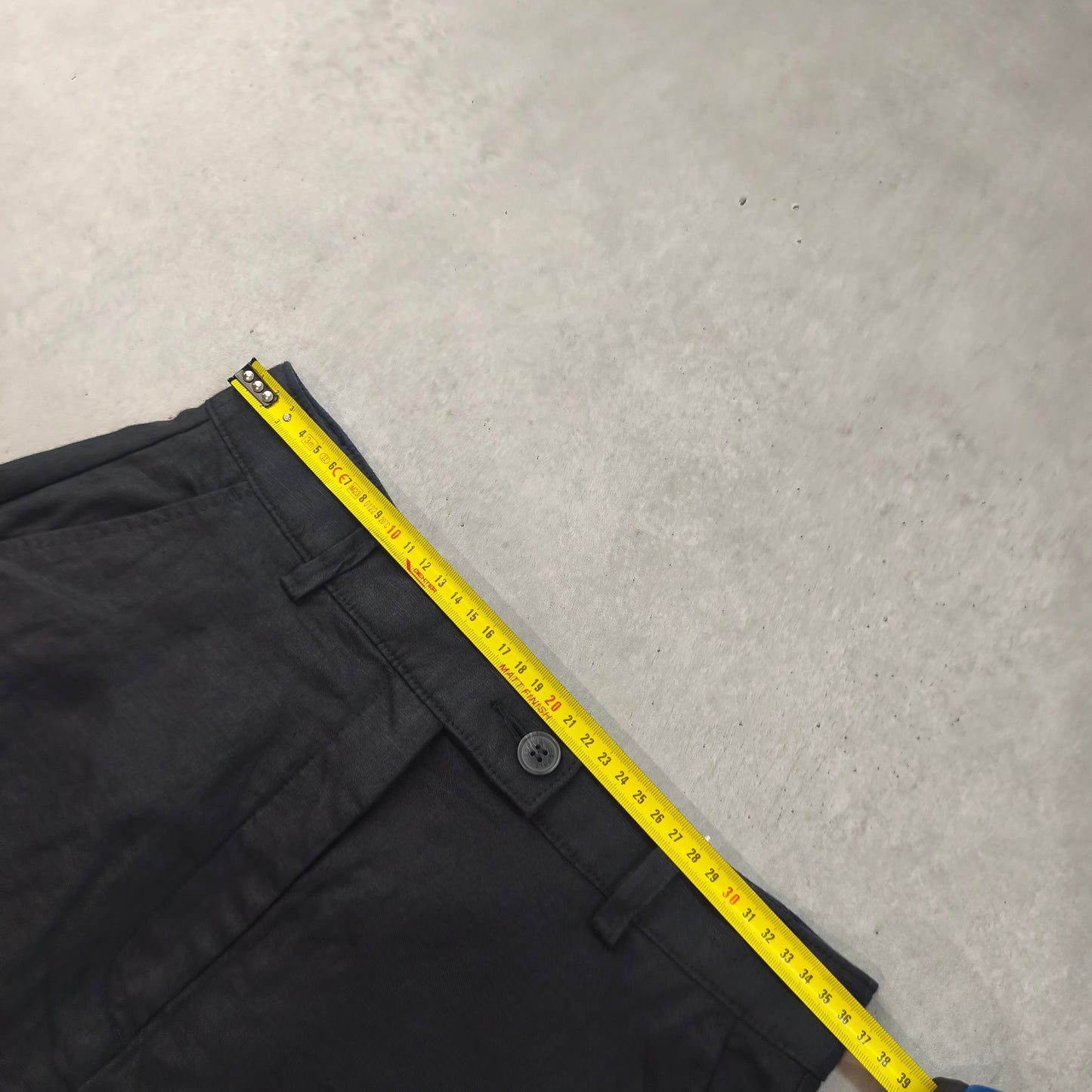 Jupe midi Esprit 100% lin gris foncé T36 femme
