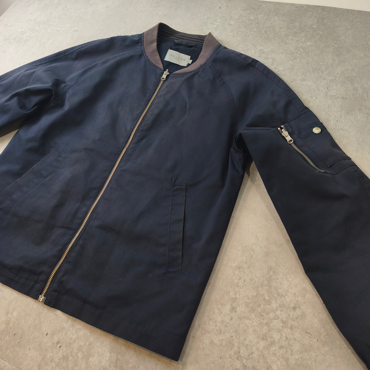 Blouson Homme Harrington Fin Velour by Nostalgi "Marc" Vintage Style  Taille M #0302
