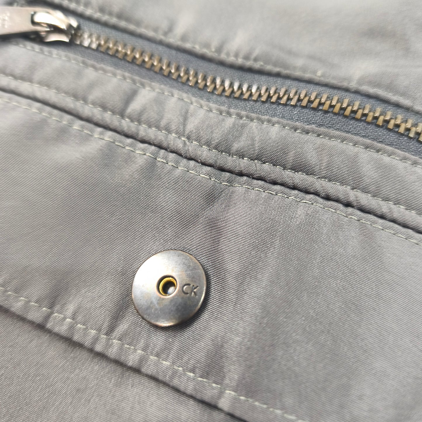 Veste Gilet Calvin Klein Kaki Taupe Coton - Taille M Homme #0112