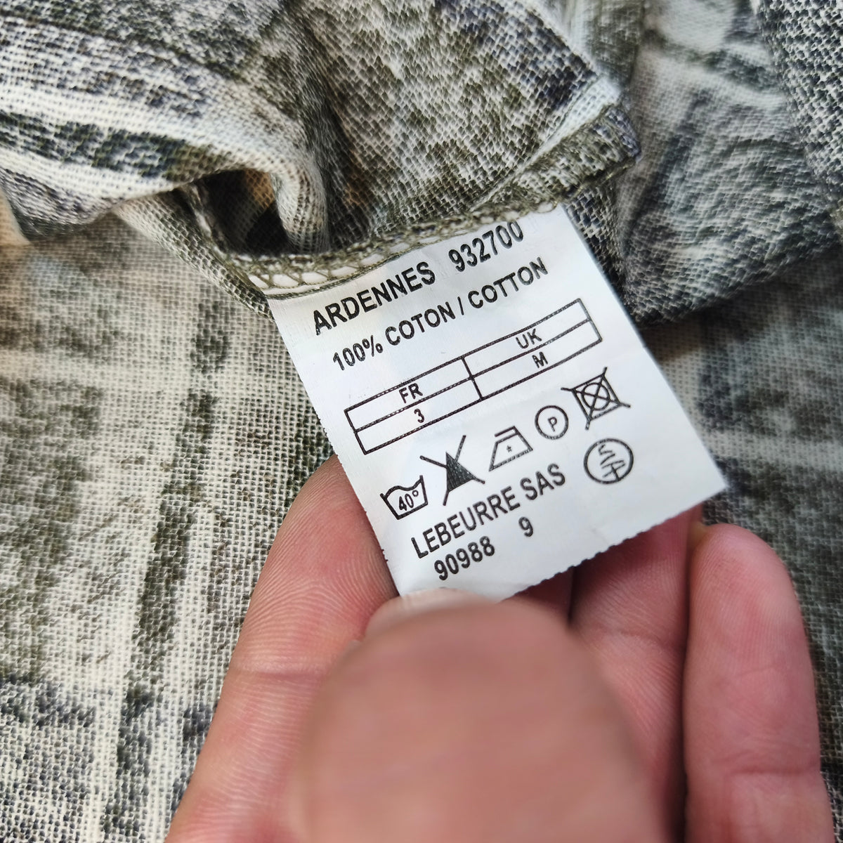 Chemise vintage en flanelle de travail LMA (modèle Ardennes) Homme - Taille L #0295